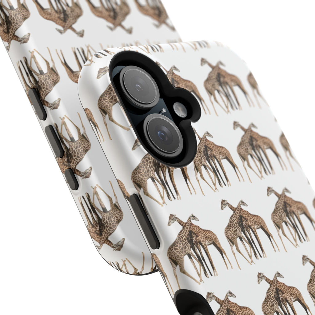 Giraffe Nature Photo Magnetic iPhone & Samsung Case — MagSafe Compatible, Dual-Layer Impact-Resistant Cover, Wildlife Gift