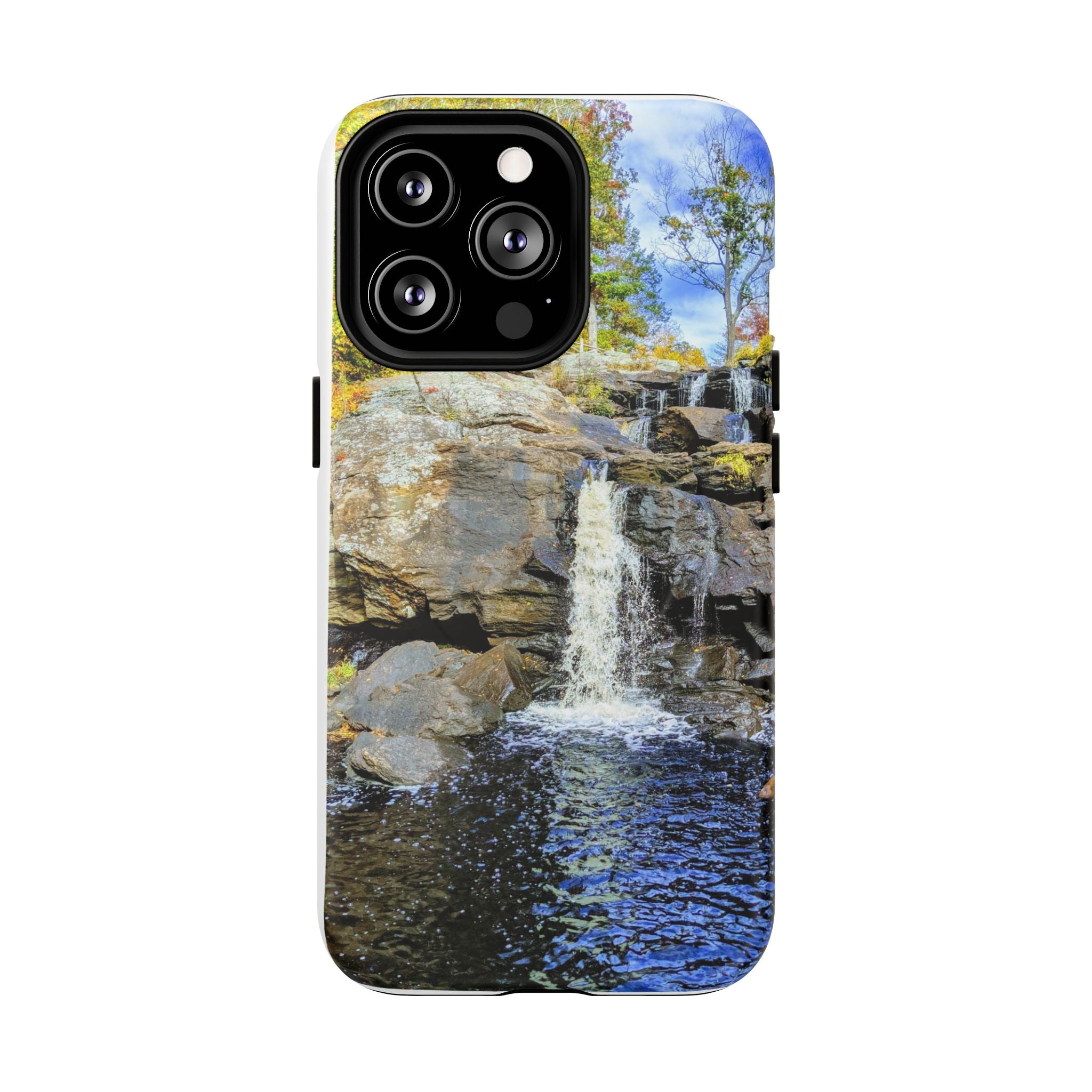 Waterfall Nature Photo Tough iPhone Case — Scenic Landscape Magnetic Cover, Impact-Resistant Phone Case, Nature Lover Gift