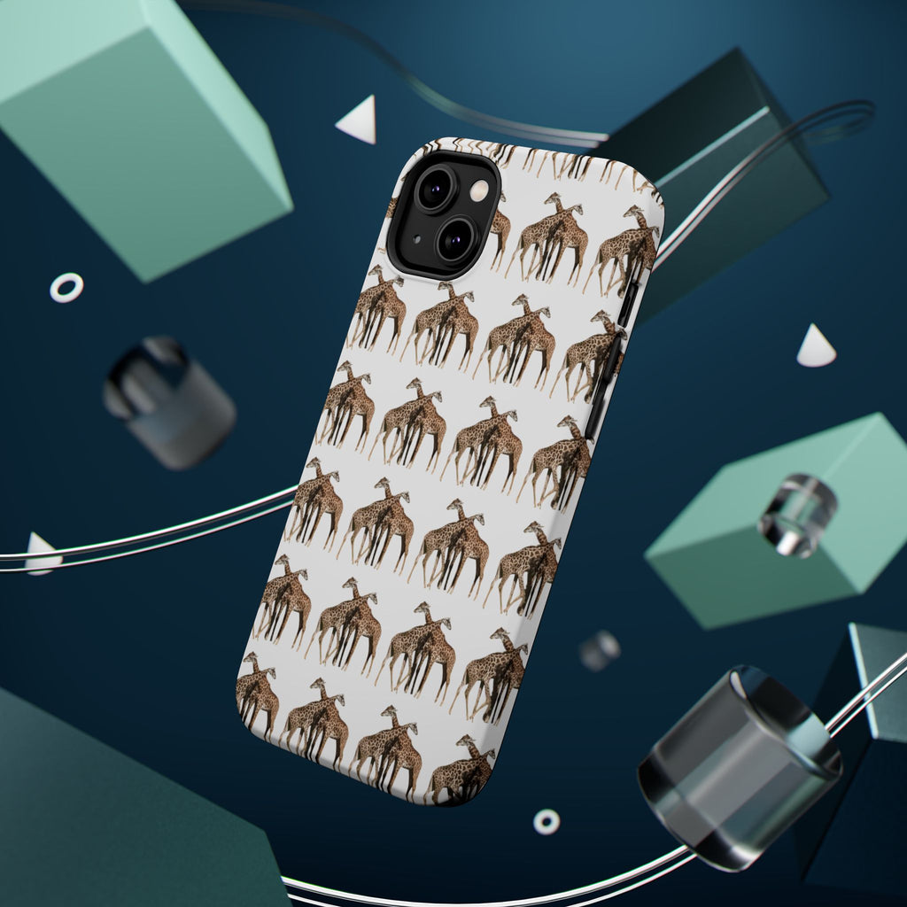 Giraffe Nature Photo Magnetic iPhone & Samsung Case — MagSafe Compatible, Dual-Layer Impact-Resistant Cover, Wildlife Gift
