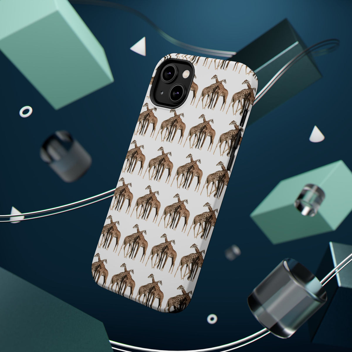 Giraffe Nature Photo Magnetic iPhone & Samsung Case — MagSafe Compatible, Dual-Layer Impact-Resistant Cover, Wildlife Gift