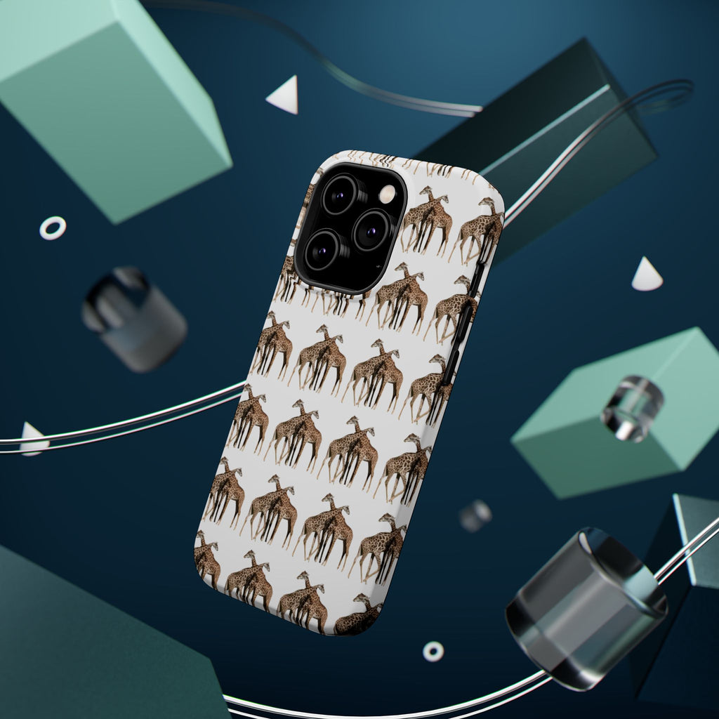 Giraffe Nature Photo Magnetic iPhone & Samsung Case — MagSafe Compatible, Dual-Layer Impact-Resistant Cover, Wildlife Gift