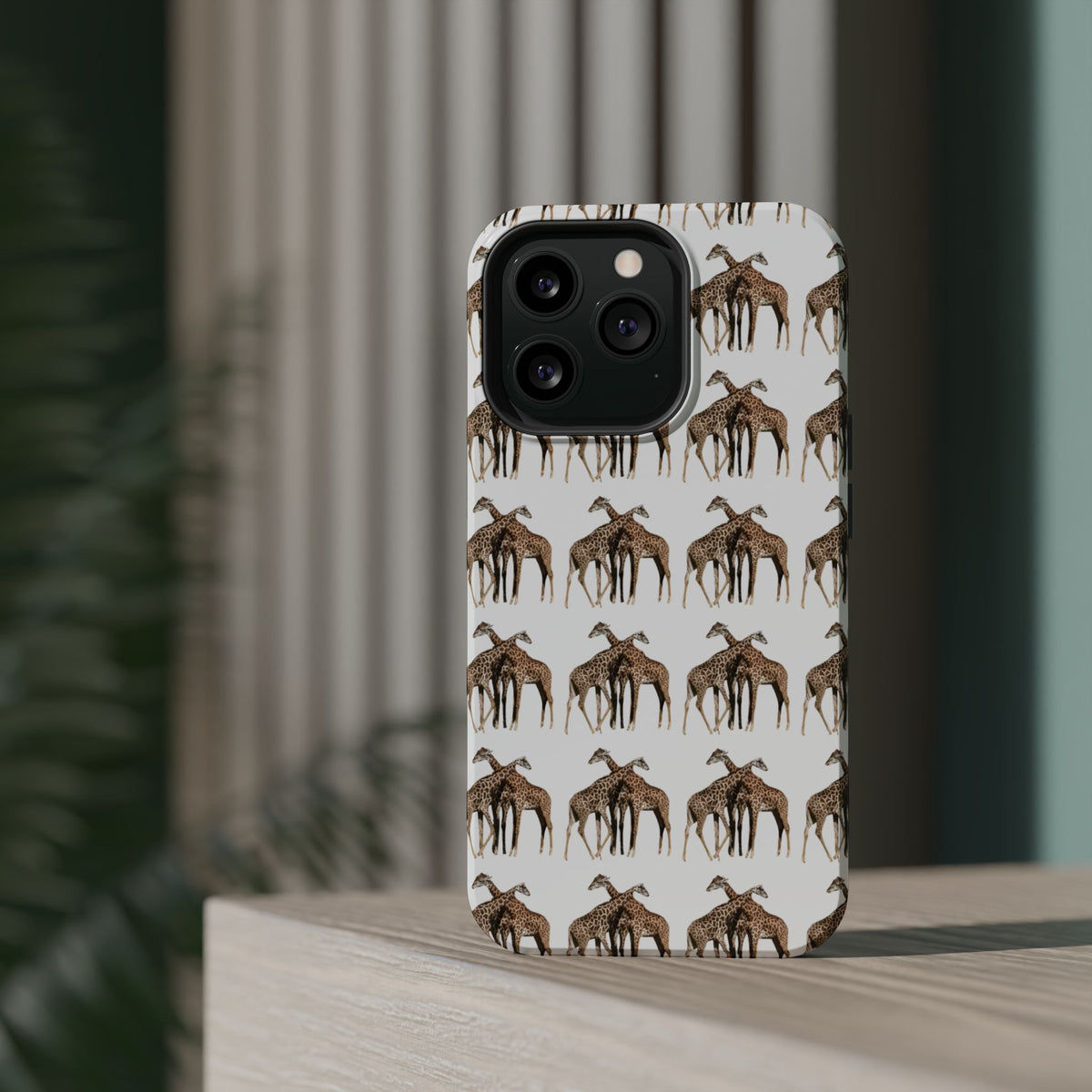 Giraffe Nature Photo Magnetic iPhone & Samsung Case — MagSafe Compatible, Dual-Layer Impact-Resistant Cover, Wildlife Gift