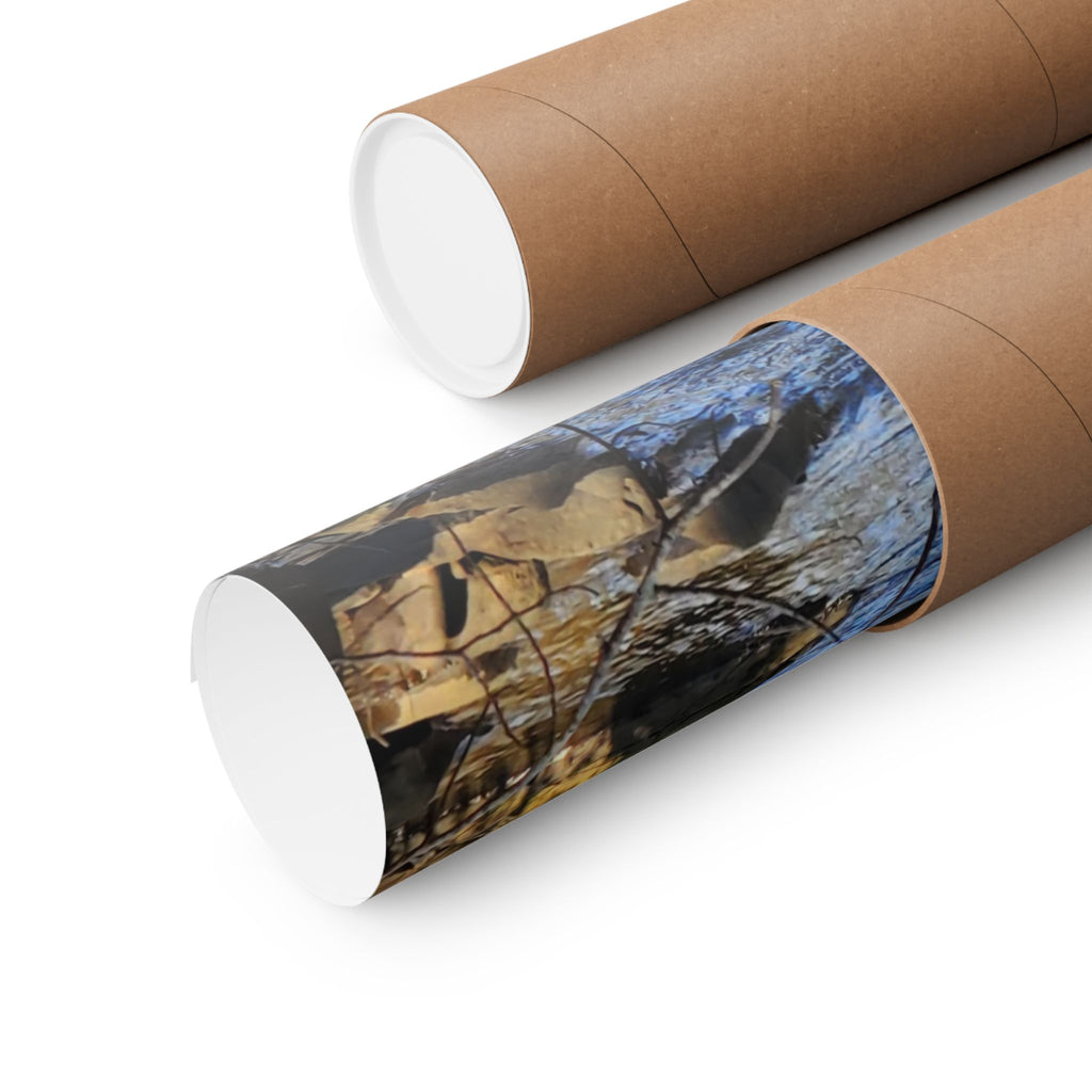 River Stream Nature Poster — Matte Vertical Wall Art for Home & Cabin Décor