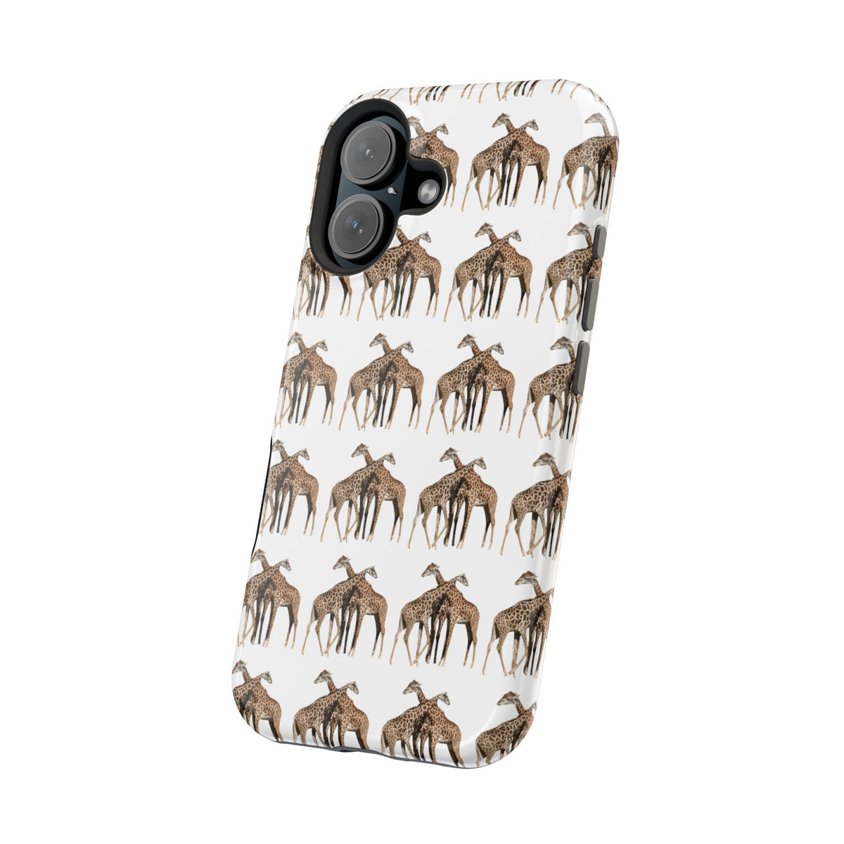 Giraffe Nature Photo Magnetic iPhone & Samsung Case — MagSafe Compatible, Dual-Layer Impact-Resistant Cover, Wildlife Gift