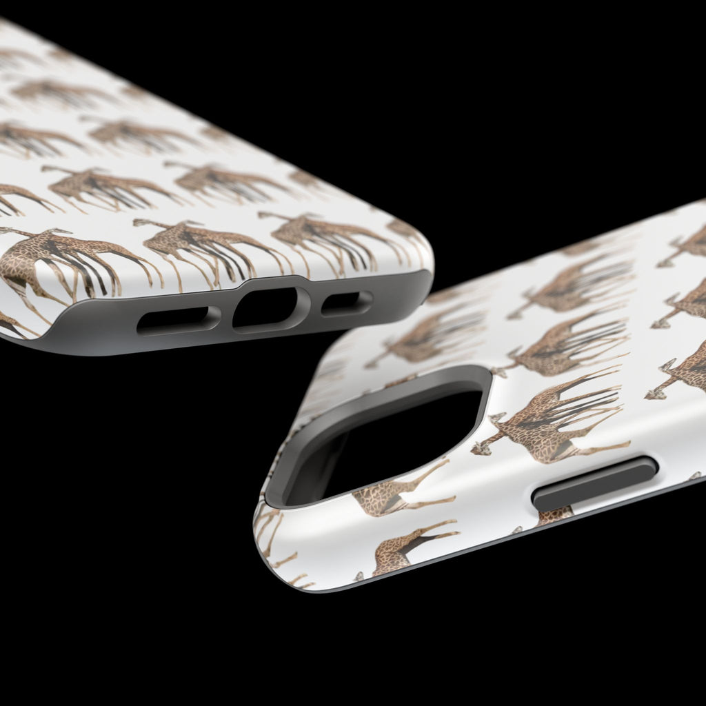 Giraffe Nature Photo Magnetic iPhone & Samsung Case — MagSafe Compatible, Dual-Layer Impact-Resistant Cover, Wildlife Gift