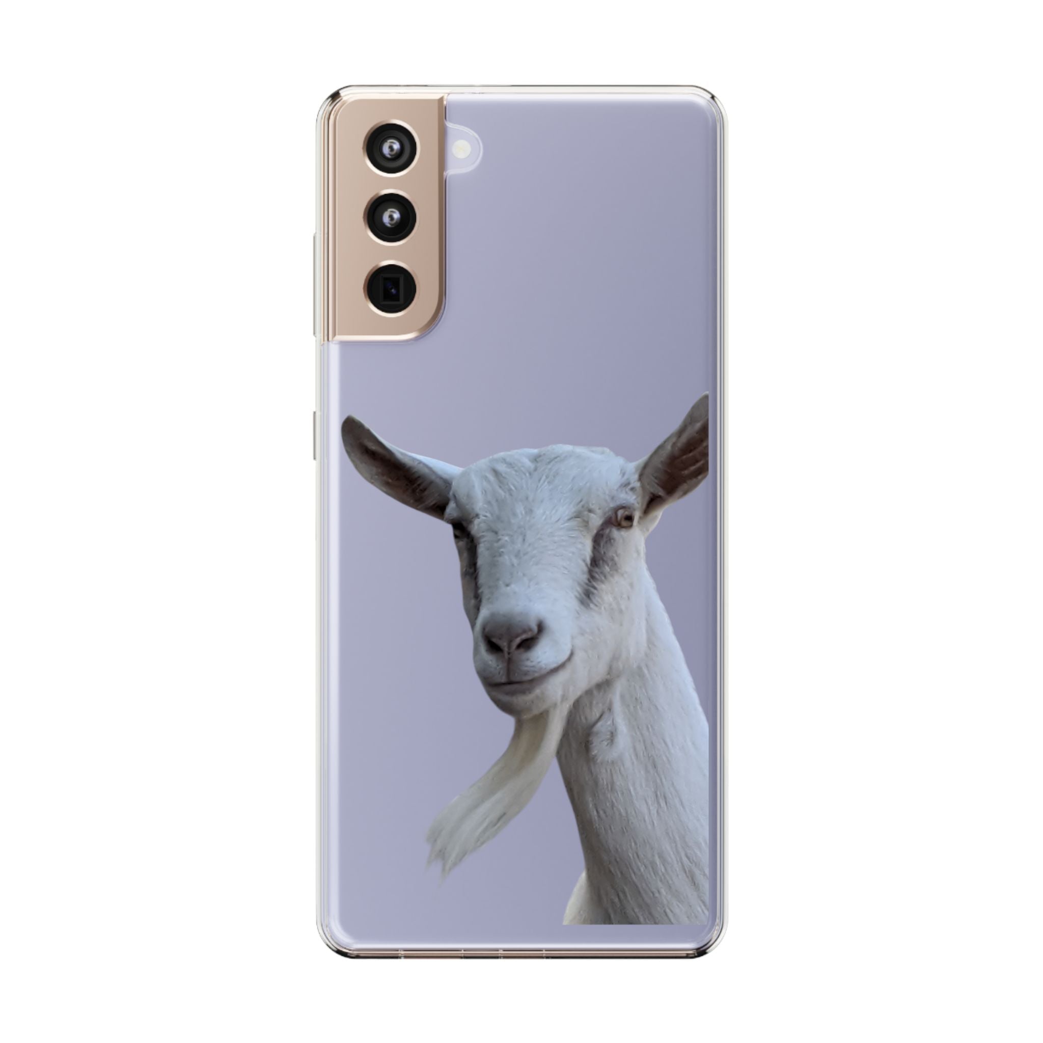 Goat Portrait Clear iPhone Case — Cute Farm Animal Wildlife Photo, Impact-Resistant Clear Phone Cover, Goat Lover Gift