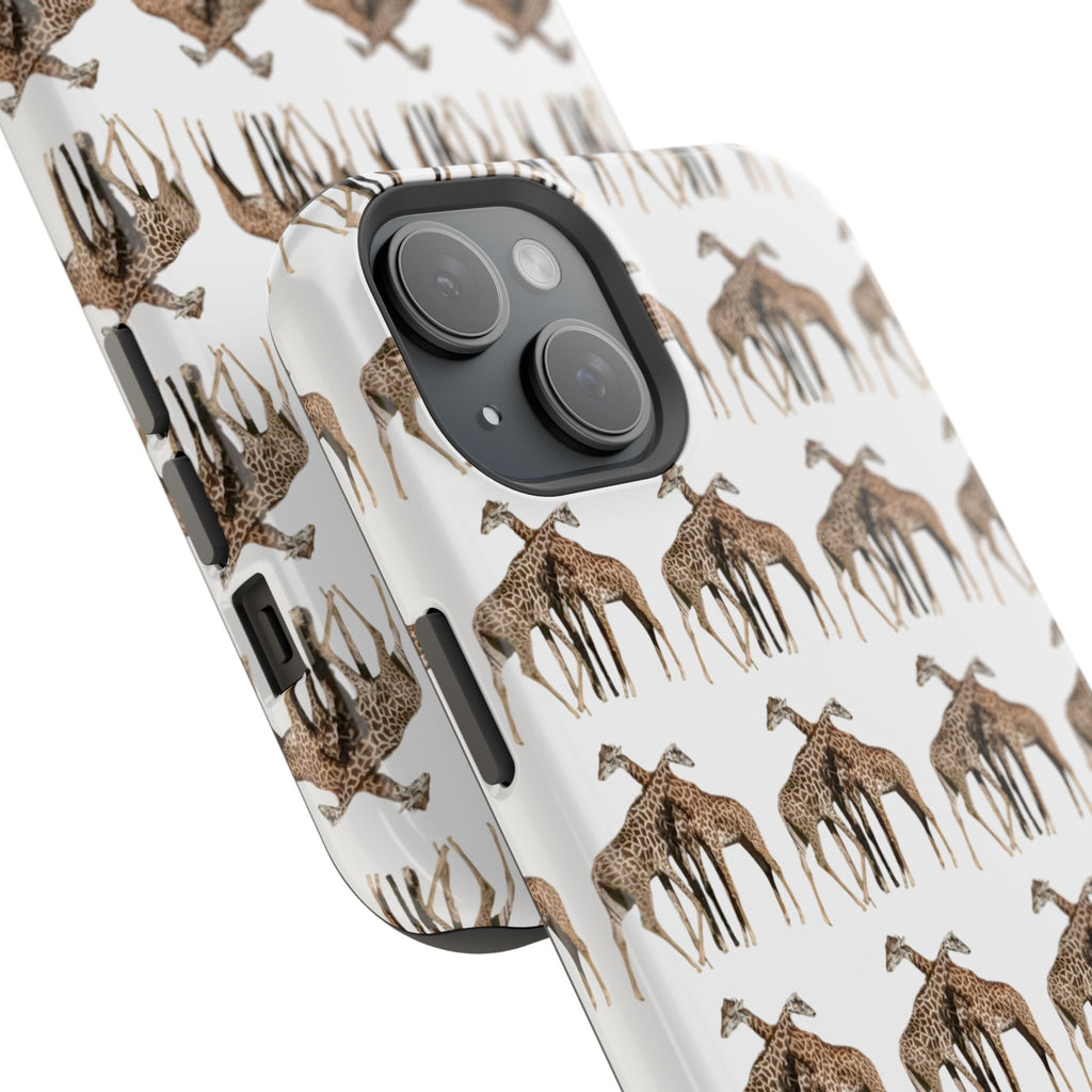 Giraffe Nature Photo Magnetic iPhone & Samsung Case — MagSafe Compatible, Dual-Layer Impact-Resistant Cover, Wildlife Gift