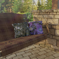 Floral Outdoor Pillow — White Yucca & Purple Hydrangea Decorative Patio Cushion