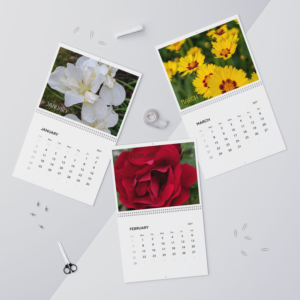 2027 Floral Wall Calendar — Monthly Botanical Photo Calendar, 11×8.5" or 14×11.5"