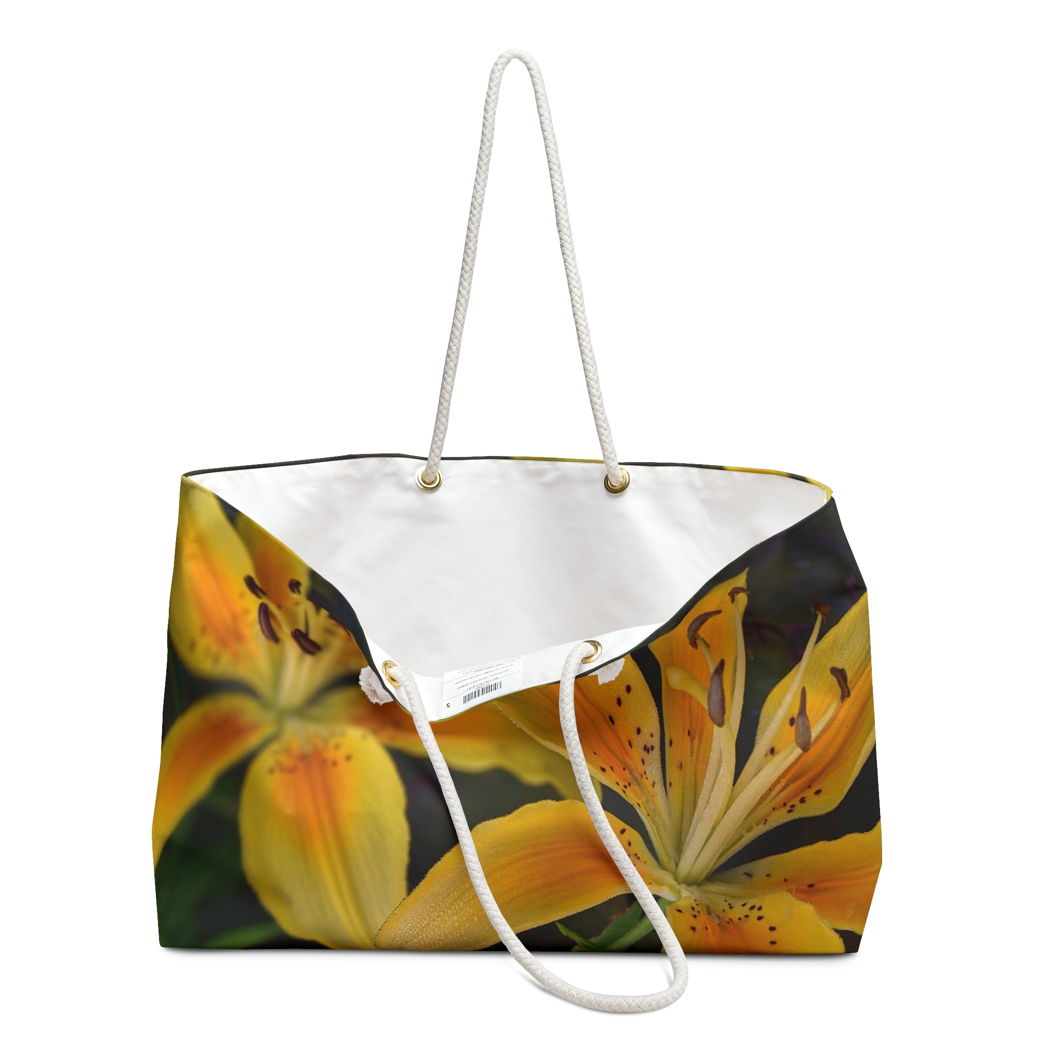 Yellow Lily Weekender Bag – Floral Travel Tote