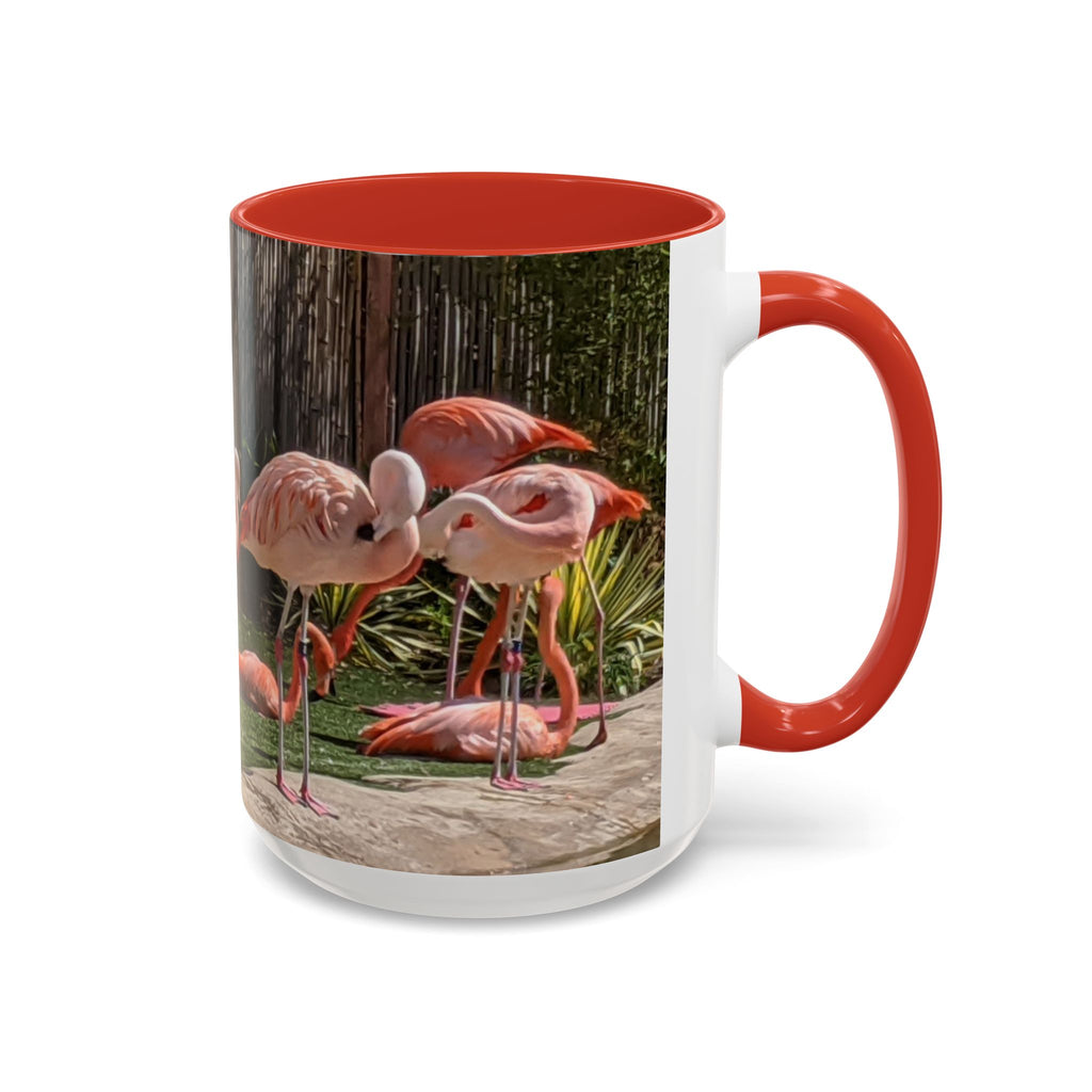 Flamingo Coffee Mug — Pink Tropical Bird Photo Print, Ceramic Tea Cup, Nature Gift, 11oz or 15oz