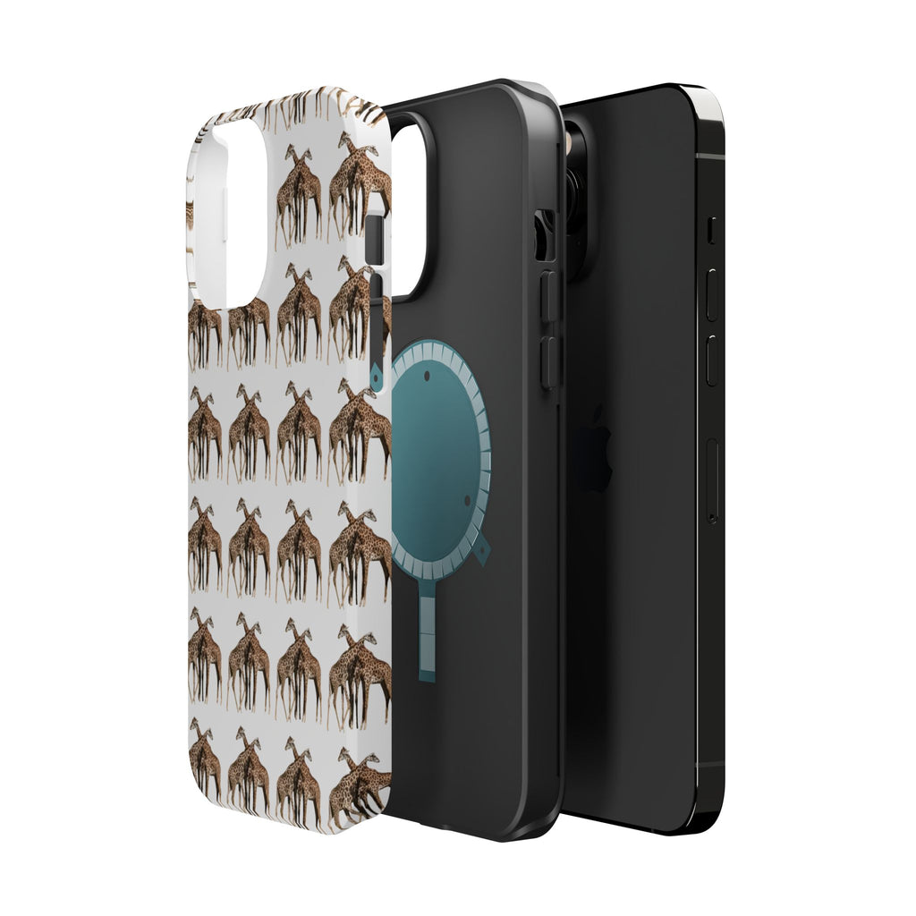 Giraffe Nature Photo Magnetic iPhone & Samsung Case — MagSafe Compatible, Dual-Layer Impact-Resistant Cover, Wildlife Gift