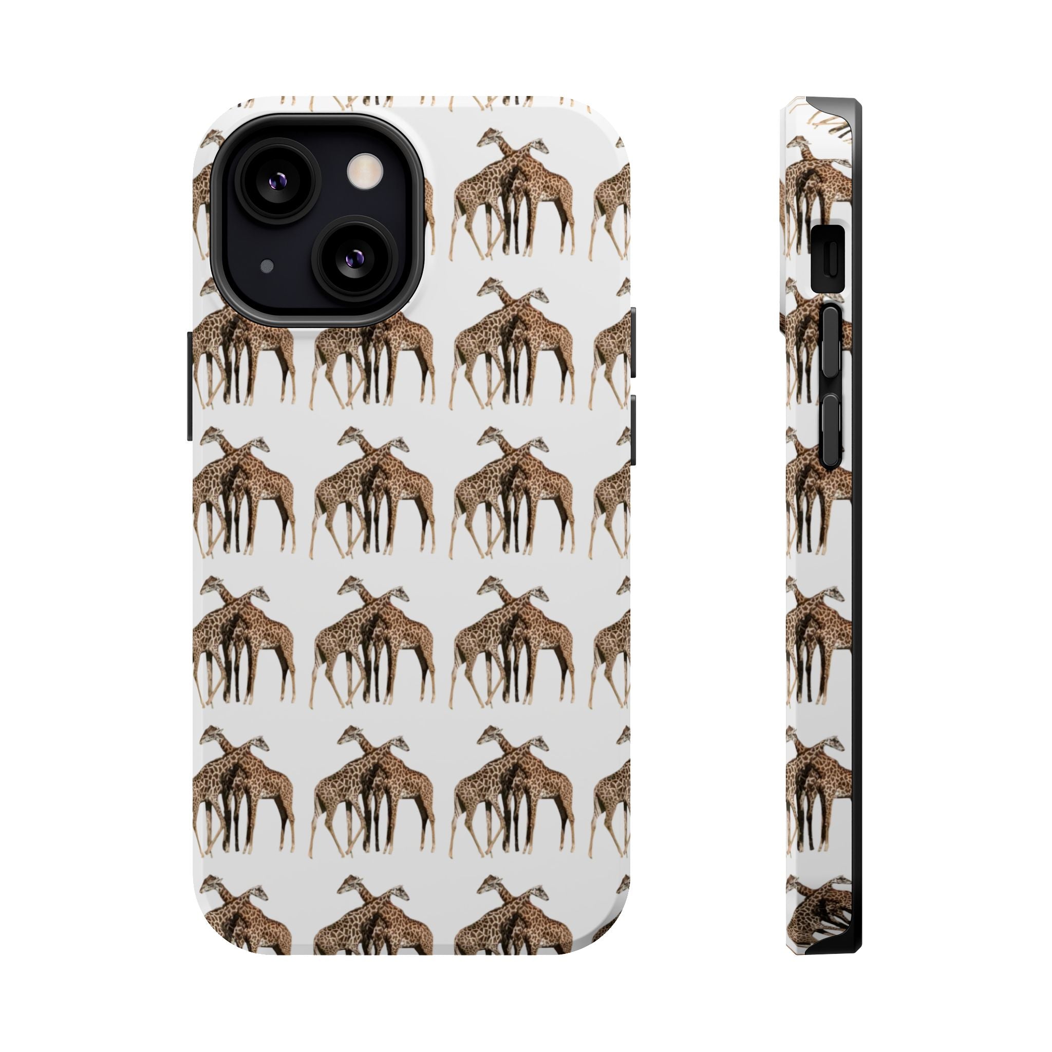 Giraffe Nature Photo Magnetic iPhone & Samsung Case — MagSafe Compatible, Dual-Layer Impact-Resistant Cover, Wildlife Gift