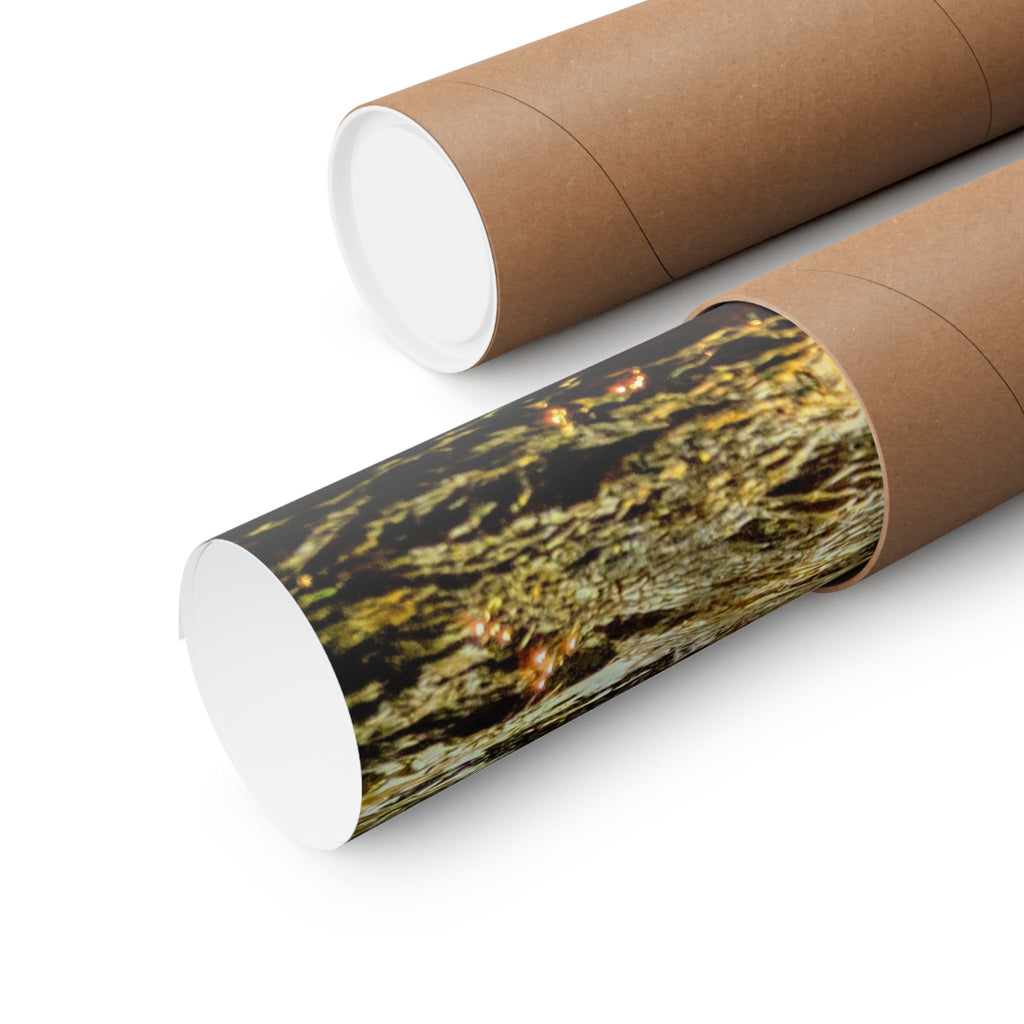 Golden Lake Sunset Matte Poster — Nature Photography Wall Art, Scenic Landscape Print, 46 Sizes