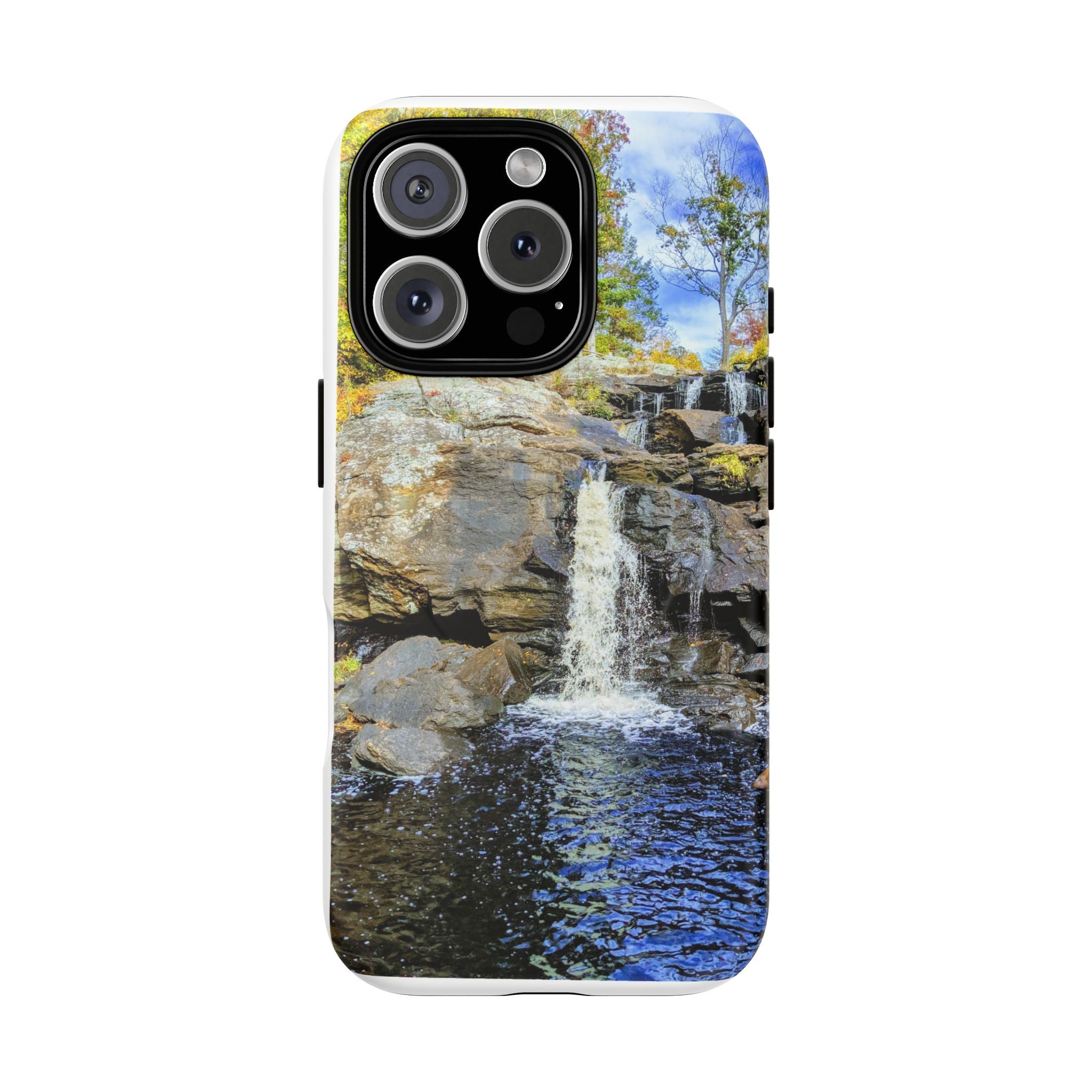 Waterfall Nature Photo Tough iPhone Case — Scenic Landscape Magnetic Cover, Impact-Resistant Phone Case, Nature Lover Gift