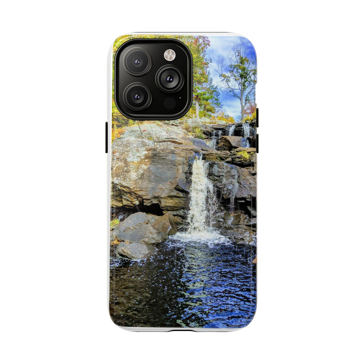 Waterfall Nature Photo Tough iPhone Case — Scenic Landscape Magnetic Cover, Impact-Resistant Phone Case, Nature Lover Gift