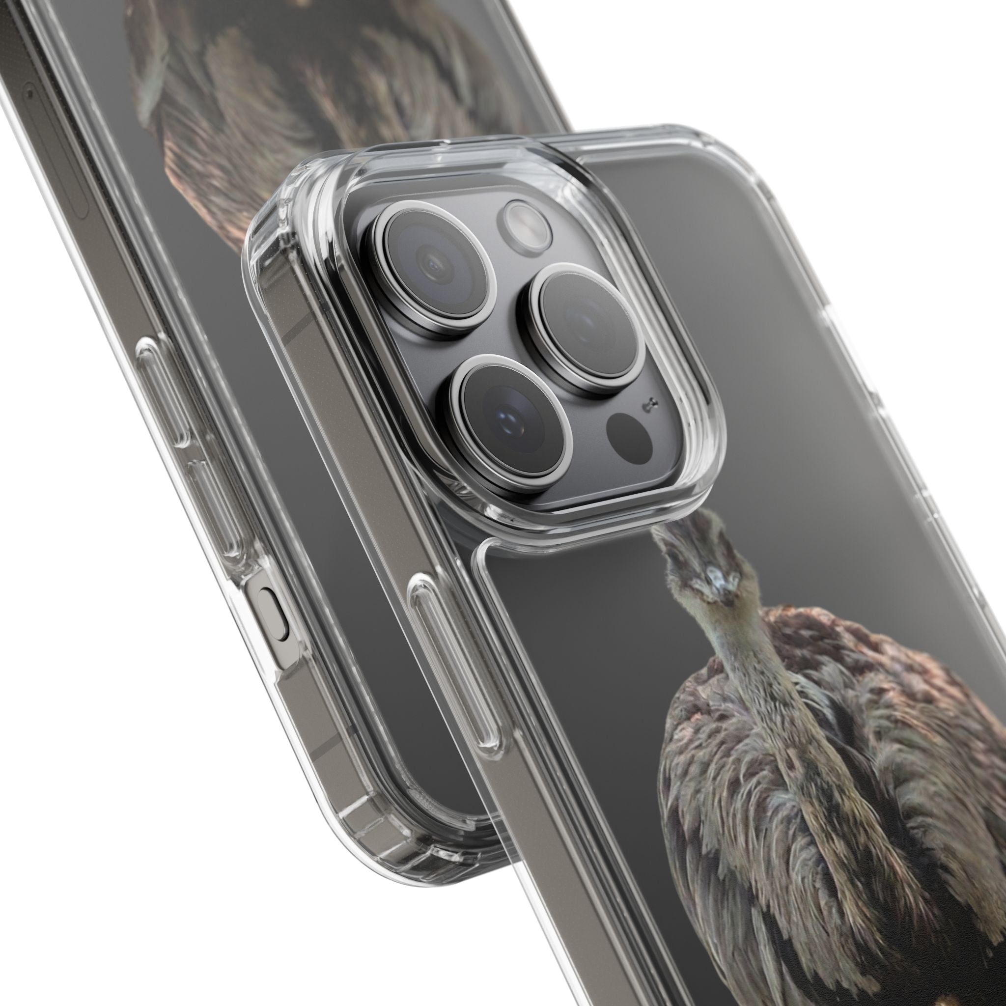 Clear Phone Case — Cute Emu Bird Design