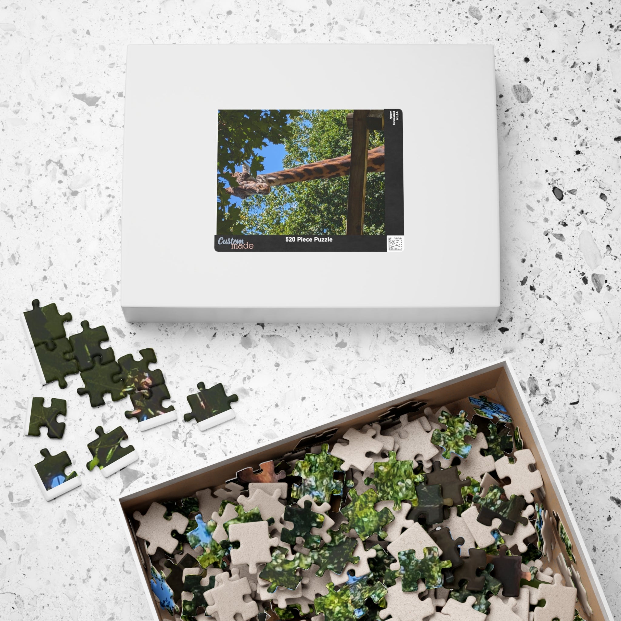 Giraffe Nature Photo Jigsaw Puzzle — Wildlife & Floral Photography Gift Set (110, 252, 520, 1014-piece)