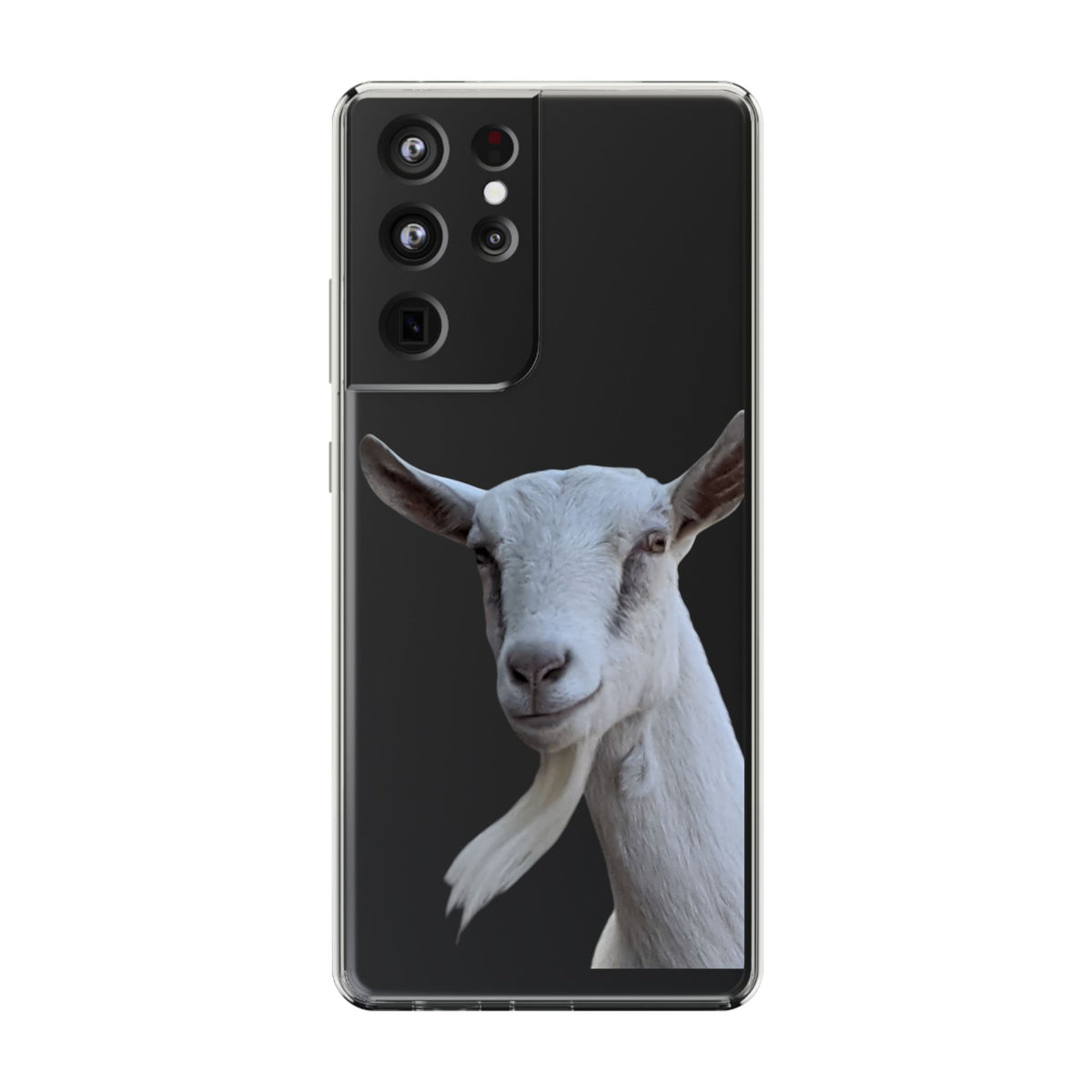 Goat Portrait Clear iPhone Case — Cute Farm Animal Wildlife Photo, Impact-Resistant Clear Phone Cover, Goat Lover Gift
