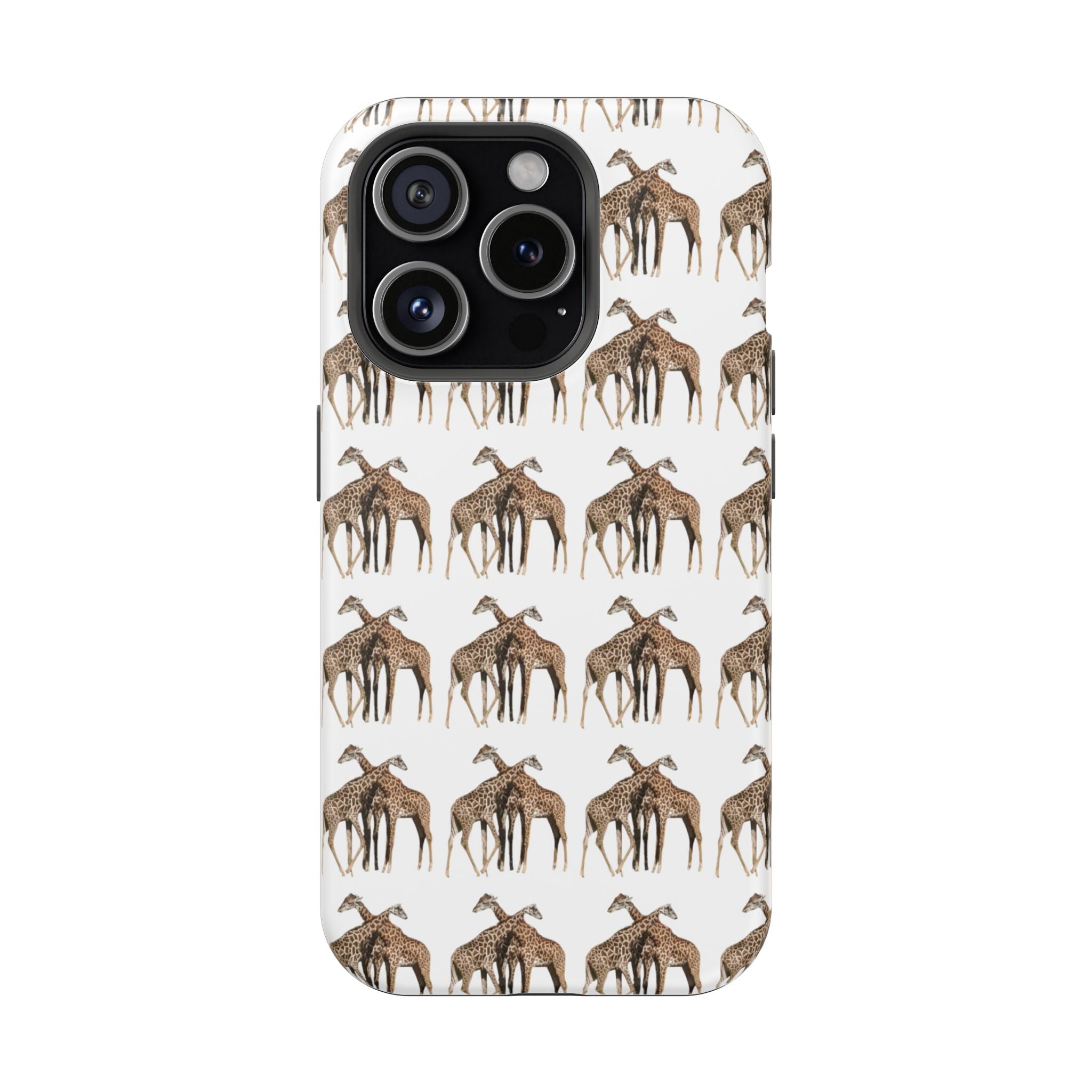 Giraffe Nature Photo Magnetic iPhone & Samsung Case — MagSafe Compatible, Dual-Layer Impact-Resistant Cover, Wildlife Gift