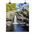 Waterfall Nature Poster — Vertical Matte Landscape Print
