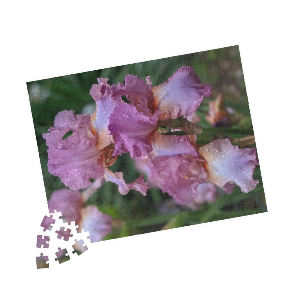 Mauve Iris Nature Photo Jigsaw Puzzle — Floral Photography Gift Set, 110, 252, 520 & 1014 Pieces