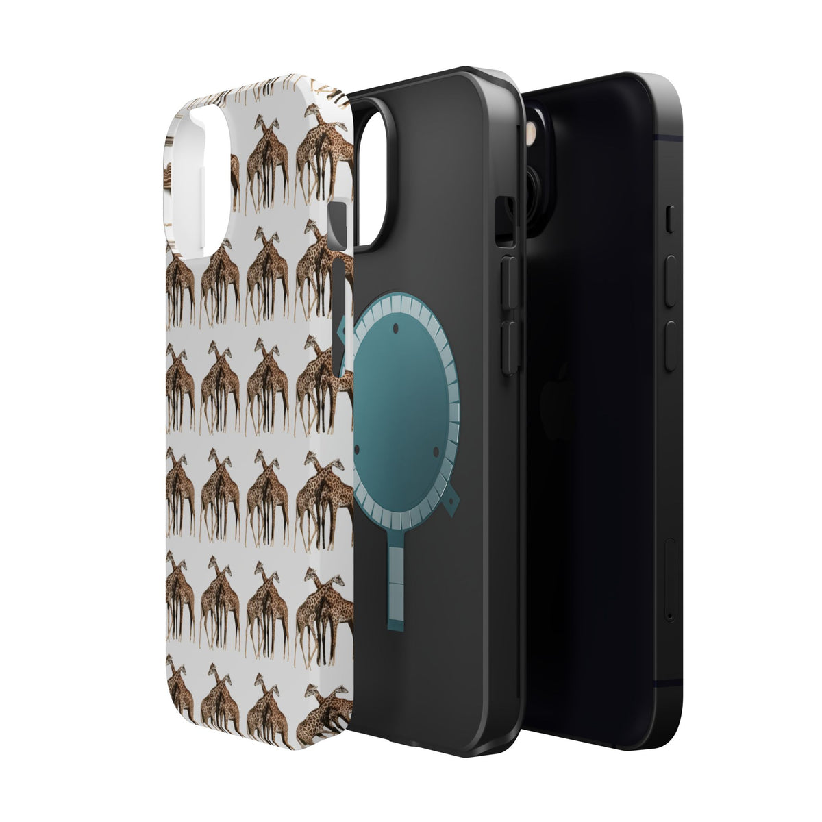Giraffe Nature Photo Magnetic iPhone & Samsung Case — MagSafe Compatible, Dual-Layer Impact-Resistant Cover, Wildlife Gift