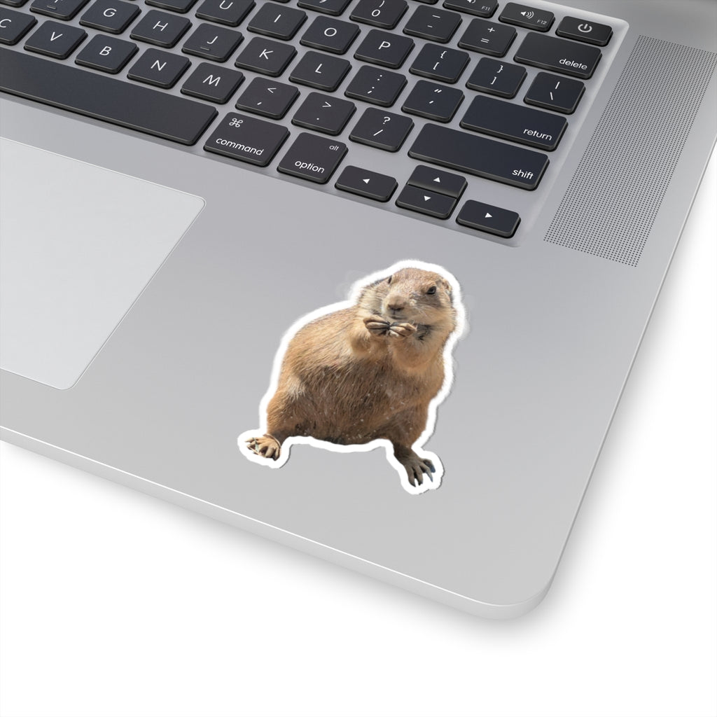 Prairie Dog Kiss-Cut Sticker — Cute Wildlife Laptop Decal