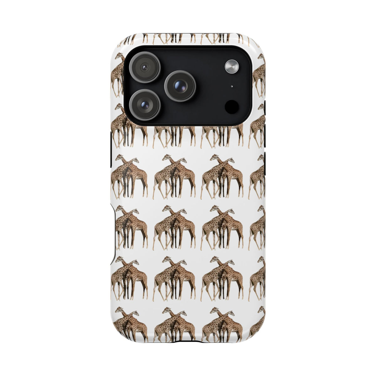 Giraffe Nature Photo Magnetic iPhone & Samsung Case — MagSafe Compatible, Dual-Layer Impact-Resistant Cover, Wildlife Gift