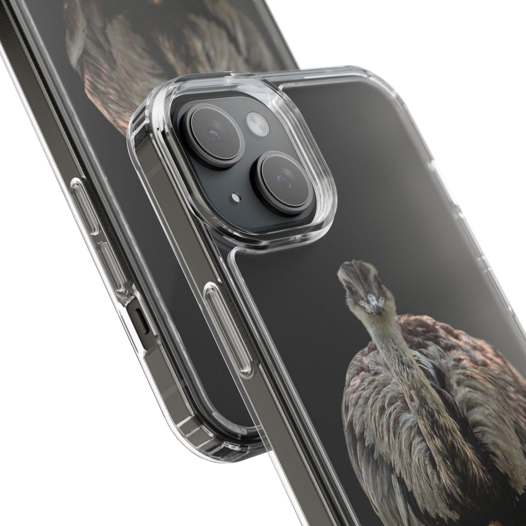 Clear Phone Case — Cute Emu Bird Design