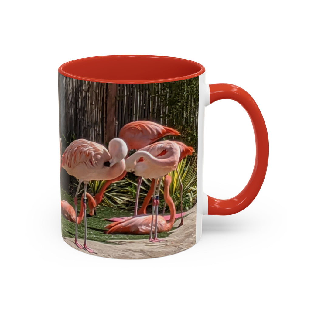 Flamingo Coffee Mug — Pink Tropical Bird Photo Print, Ceramic Tea Cup, Nature Gift, 11oz or 15oz