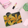 Yellow Lily Floral Clutch Bag — Vibrant Botanical Wristlet for Spring & Summer