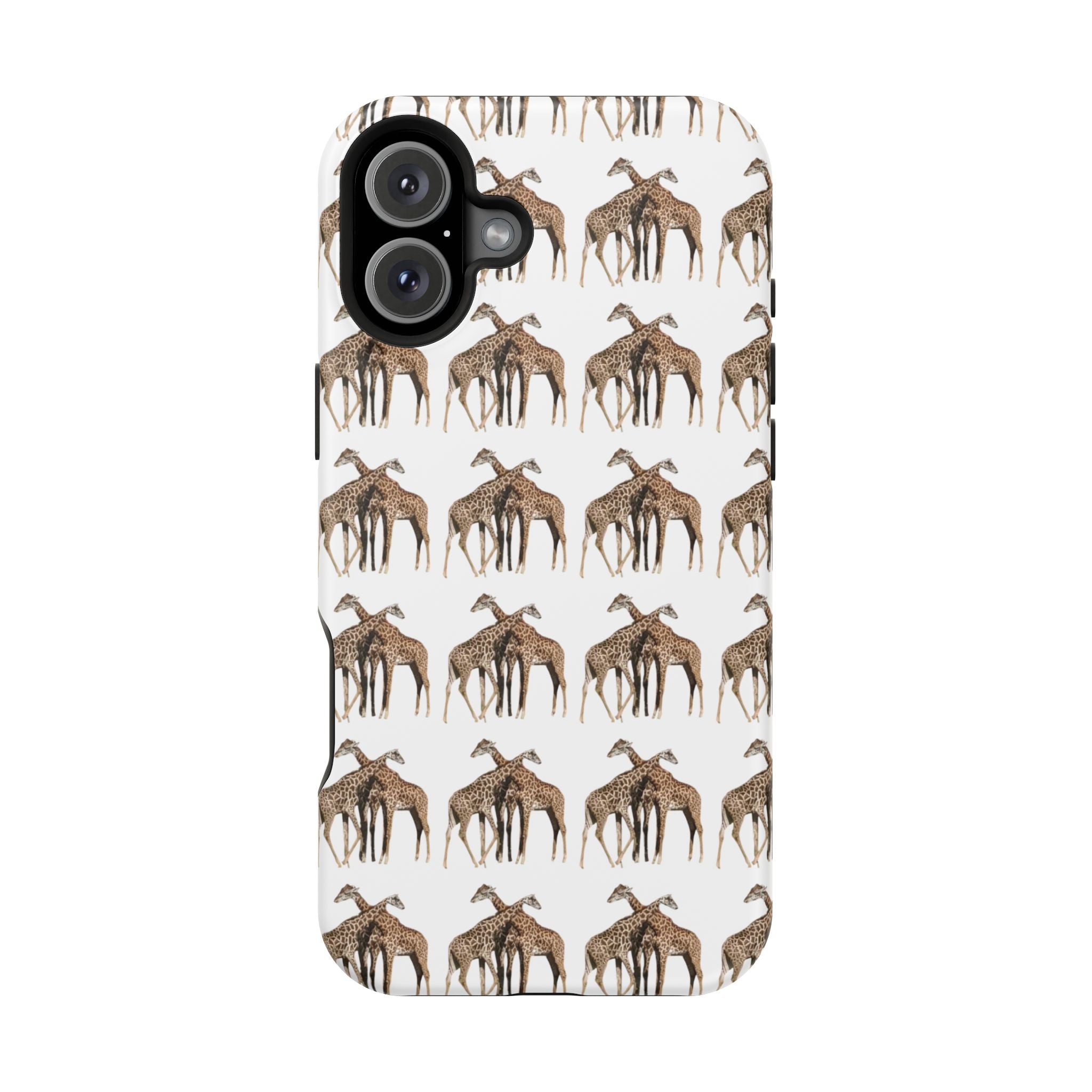 Giraffe Nature Photo Magnetic iPhone & Samsung Case — MagSafe Compatible, Dual-Layer Impact-Resistant Cover, Wildlife Gift