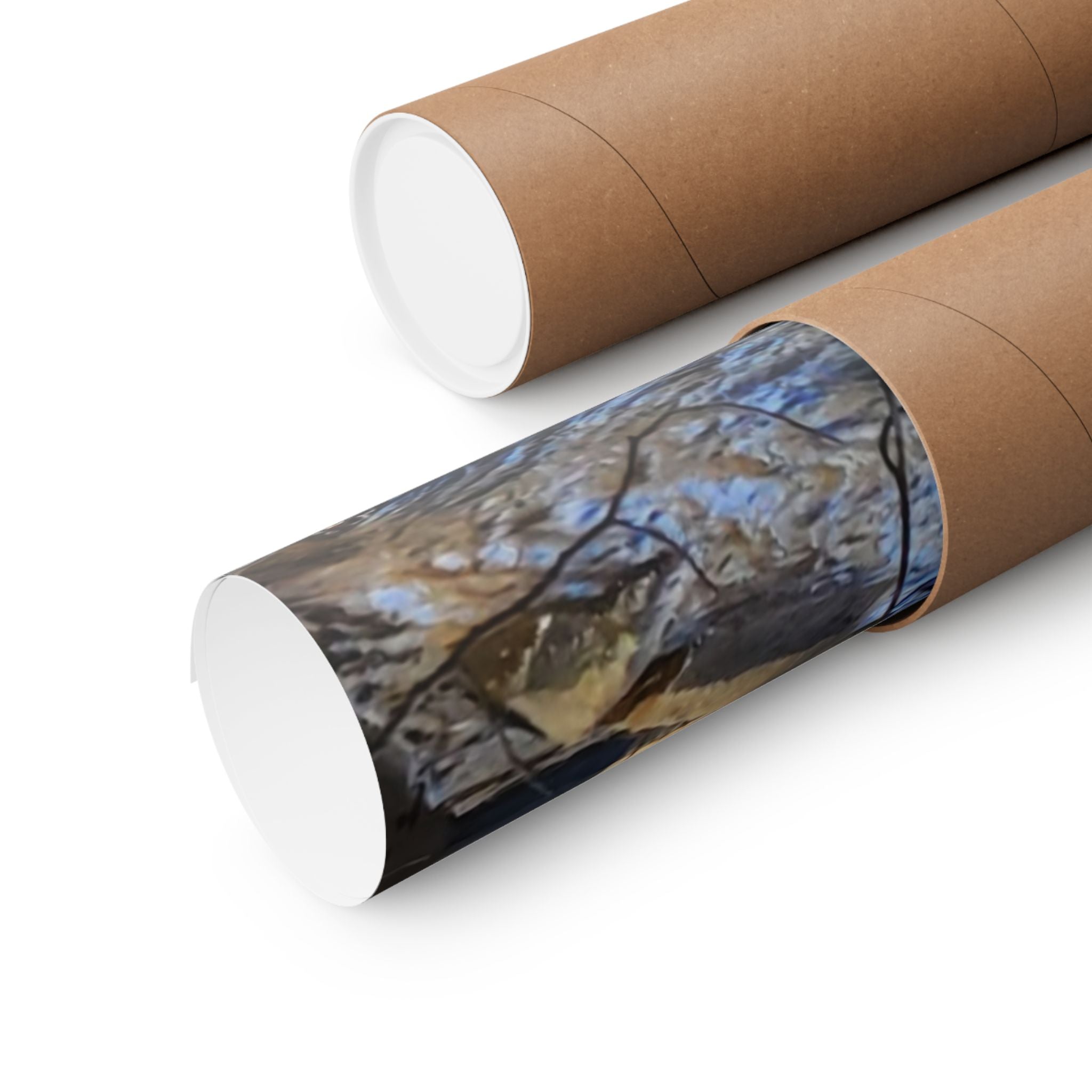 River Stream Nature Poster — Matte Vertical Wall Art for Home & Cabin Décor