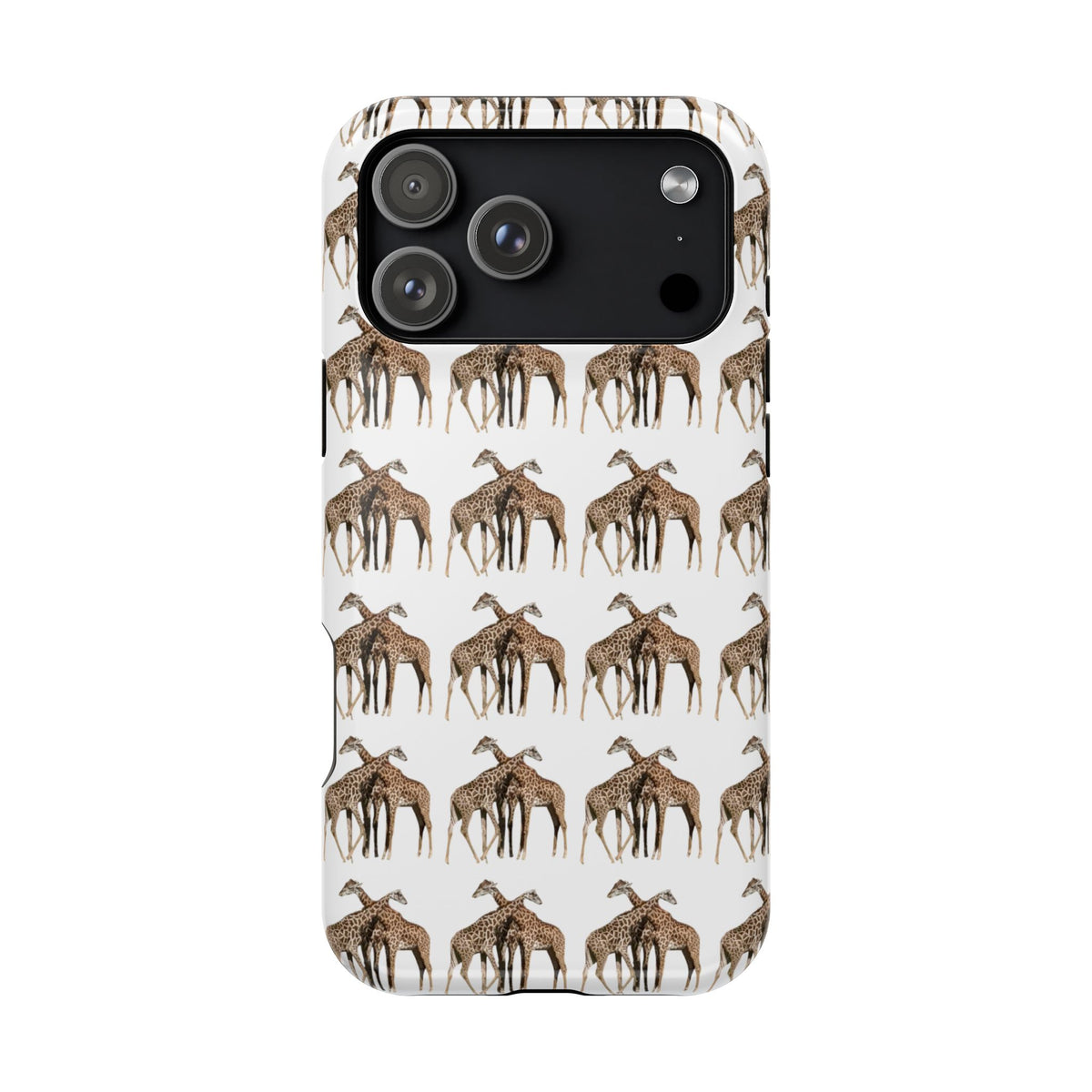 Giraffe Nature Photo Magnetic iPhone & Samsung Case — MagSafe Compatible, Dual-Layer Impact-Resistant Cover, Wildlife Gift