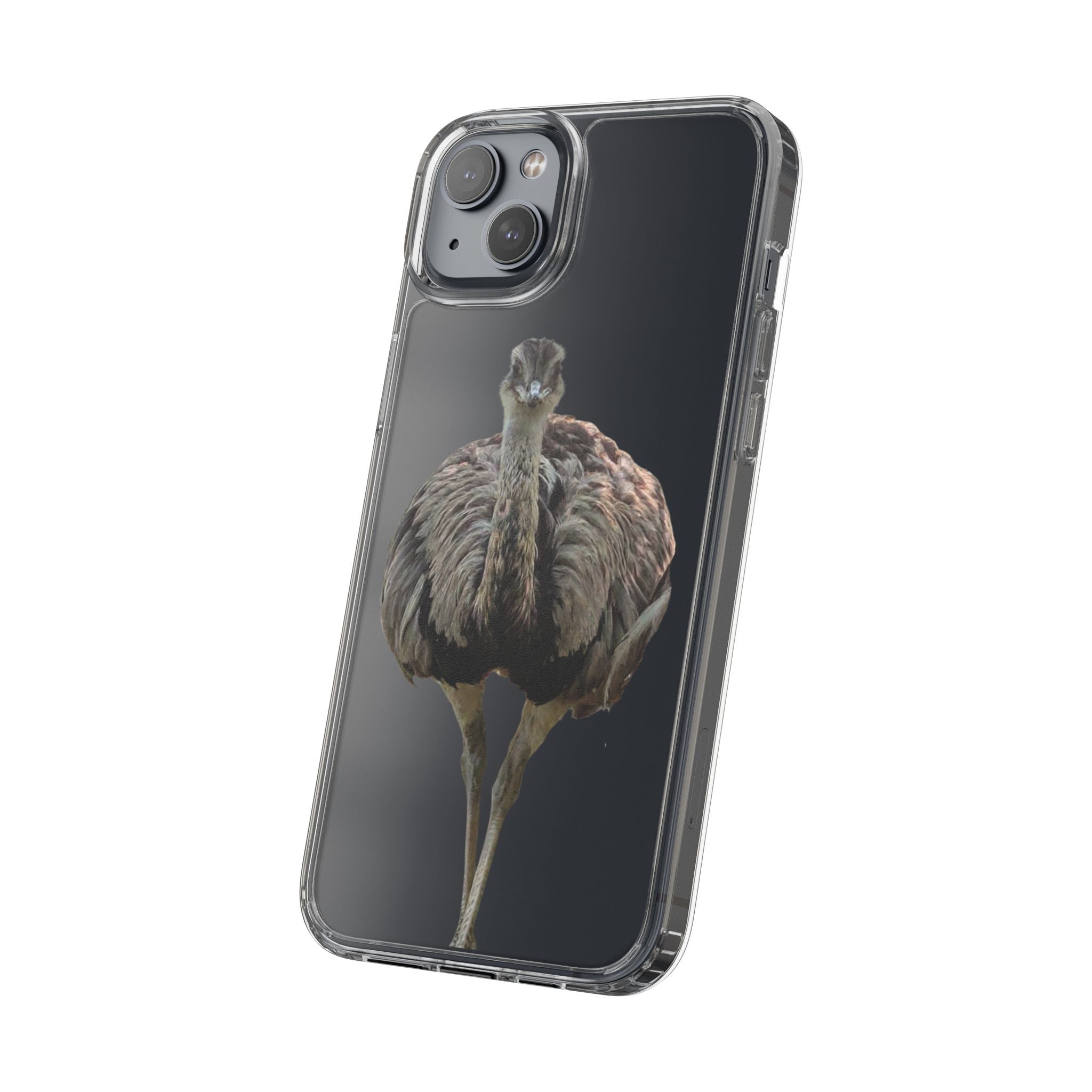 Clear Phone Case — Cute Emu Bird Design