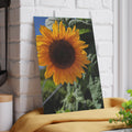 Sunflower Glass Cutting Board — Floral Kitchen Decor, Tempered Glass Chopping Board, Gardener Gift