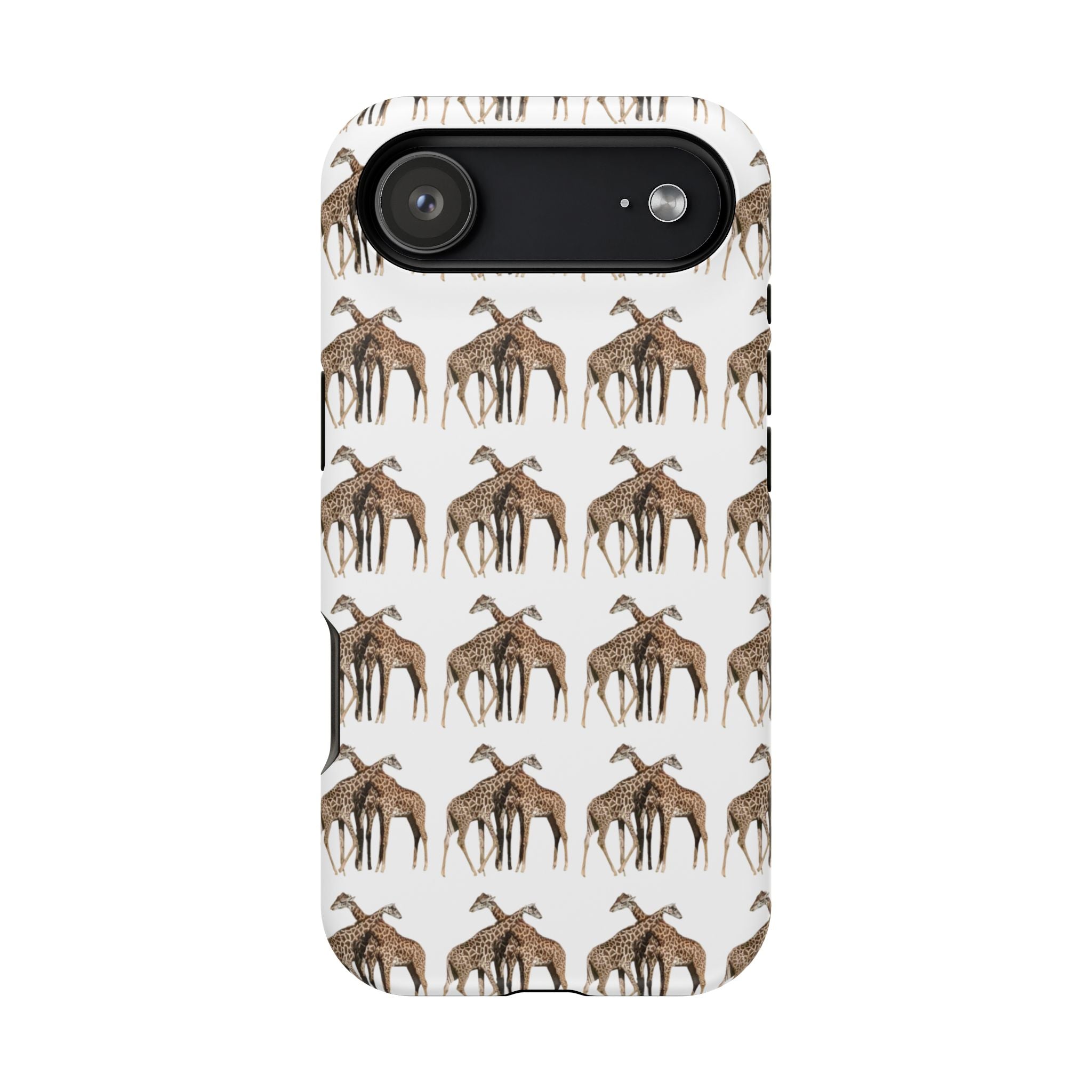 Giraffe Nature Photo Magnetic iPhone & Samsung Case — MagSafe Compatible, Dual-Layer Impact-Resistant Cover, Wildlife Gift