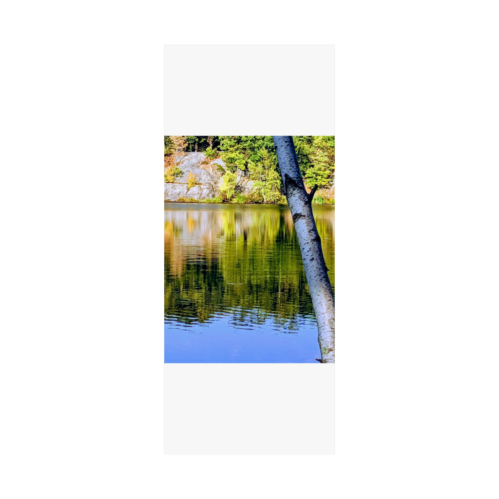 Birch Lake Reflection Matte Poster — Vertical Nature Wall Art