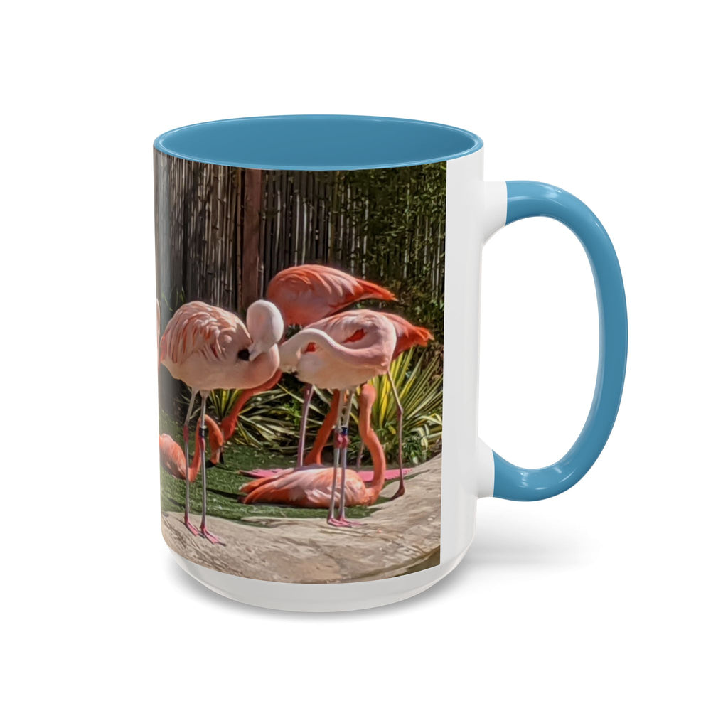 Flamingo Coffee Mug — Pink Tropical Bird Photo Print, Ceramic Tea Cup, Nature Gift, 11oz or 15oz