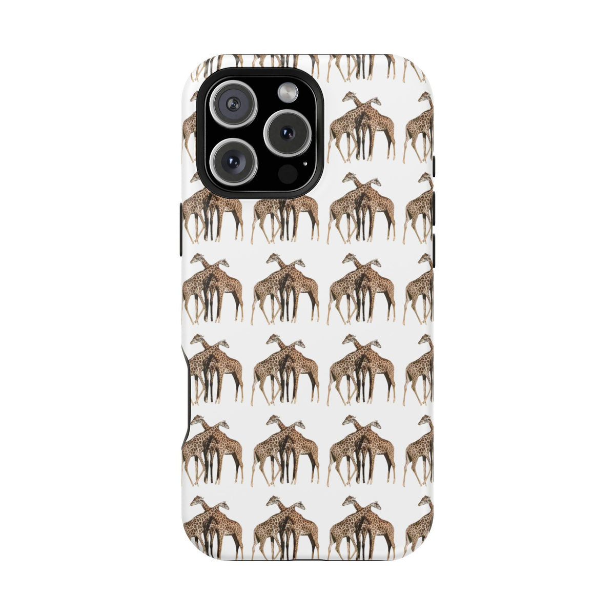 Giraffe Nature Photo Magnetic iPhone & Samsung Case — MagSafe Compatible, Dual-Layer Impact-Resistant Cover, Wildlife Gift