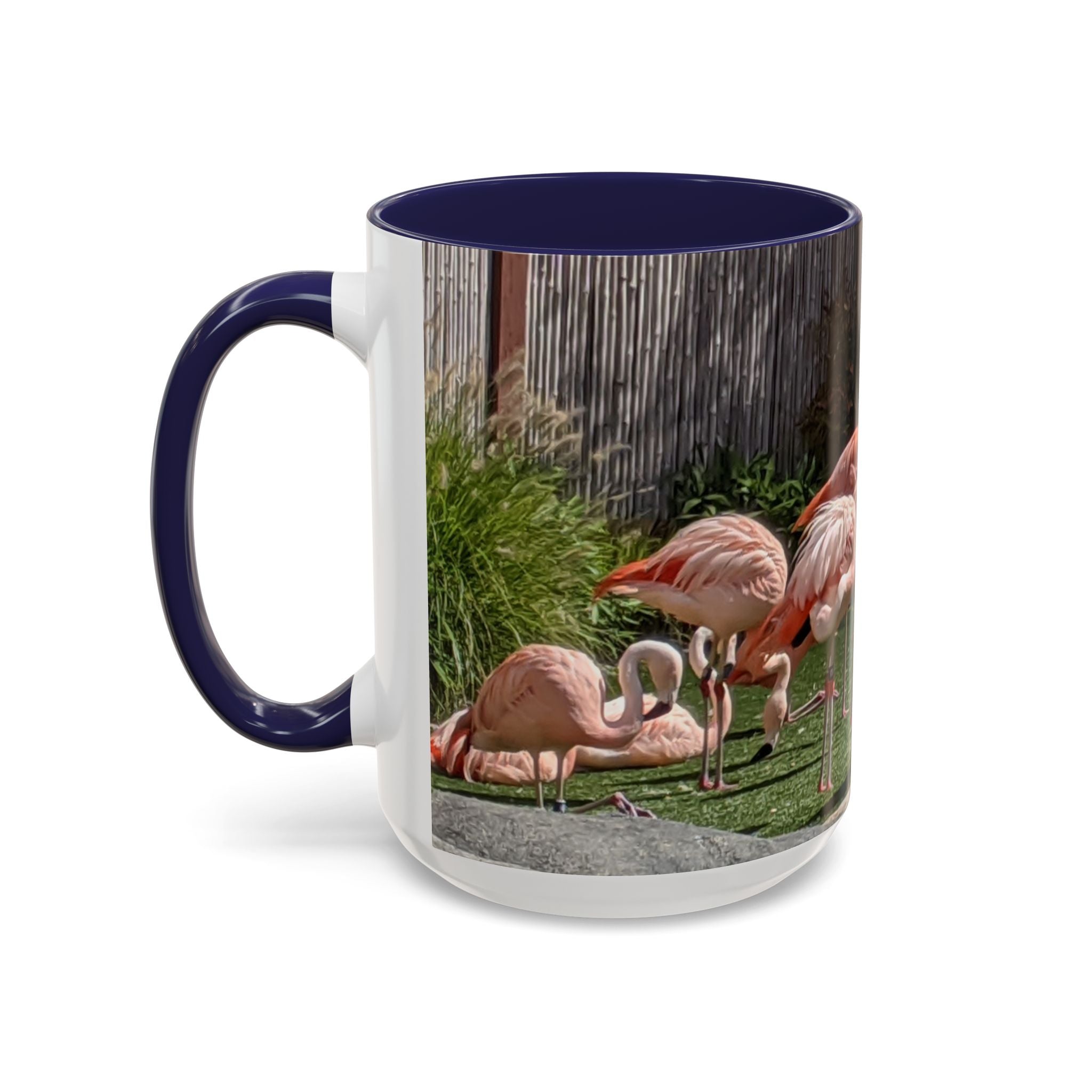 Flamingo Coffee Mug — Pink Tropical Bird Photo Print, Ceramic Tea Cup, Nature Gift, 11oz or 15oz