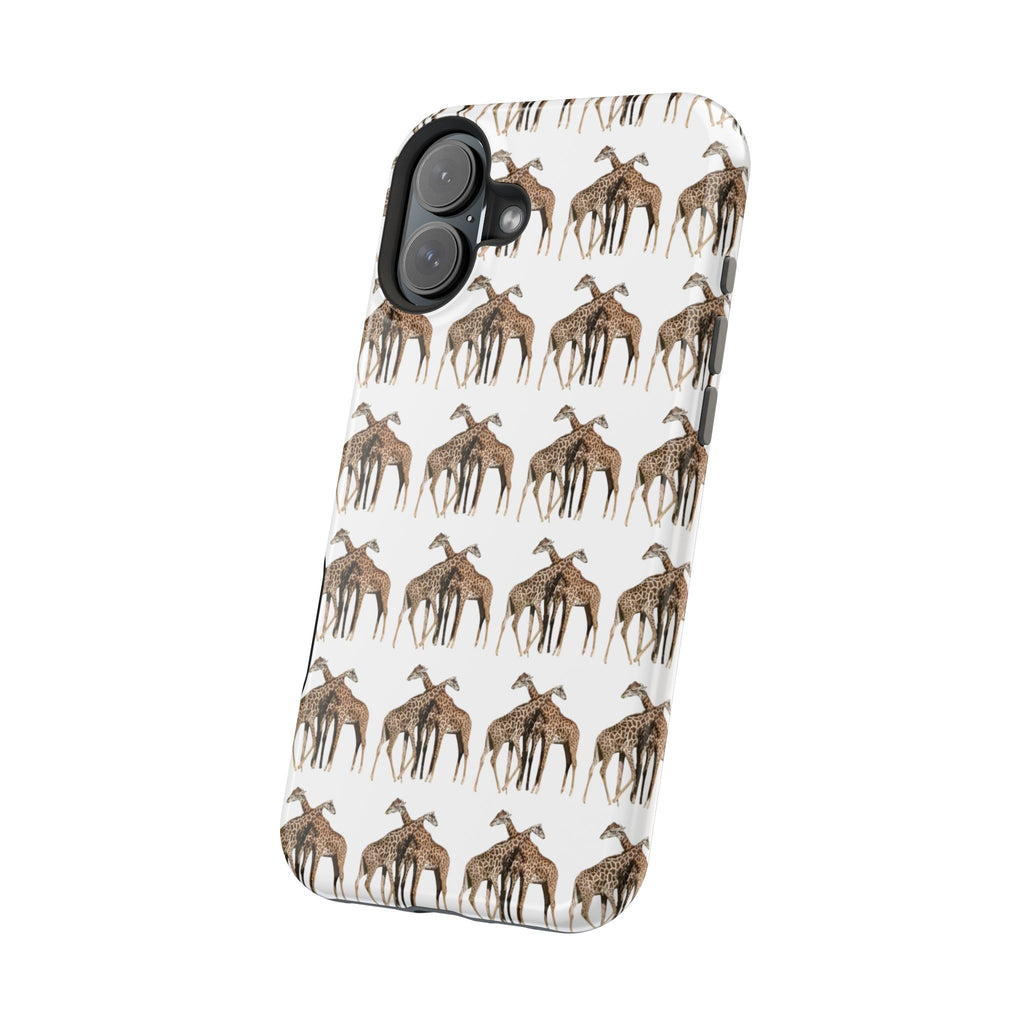 Giraffe Nature Photo Magnetic iPhone & Samsung Case — MagSafe Compatible, Dual-Layer Impact-Resistant Cover, Wildlife Gift