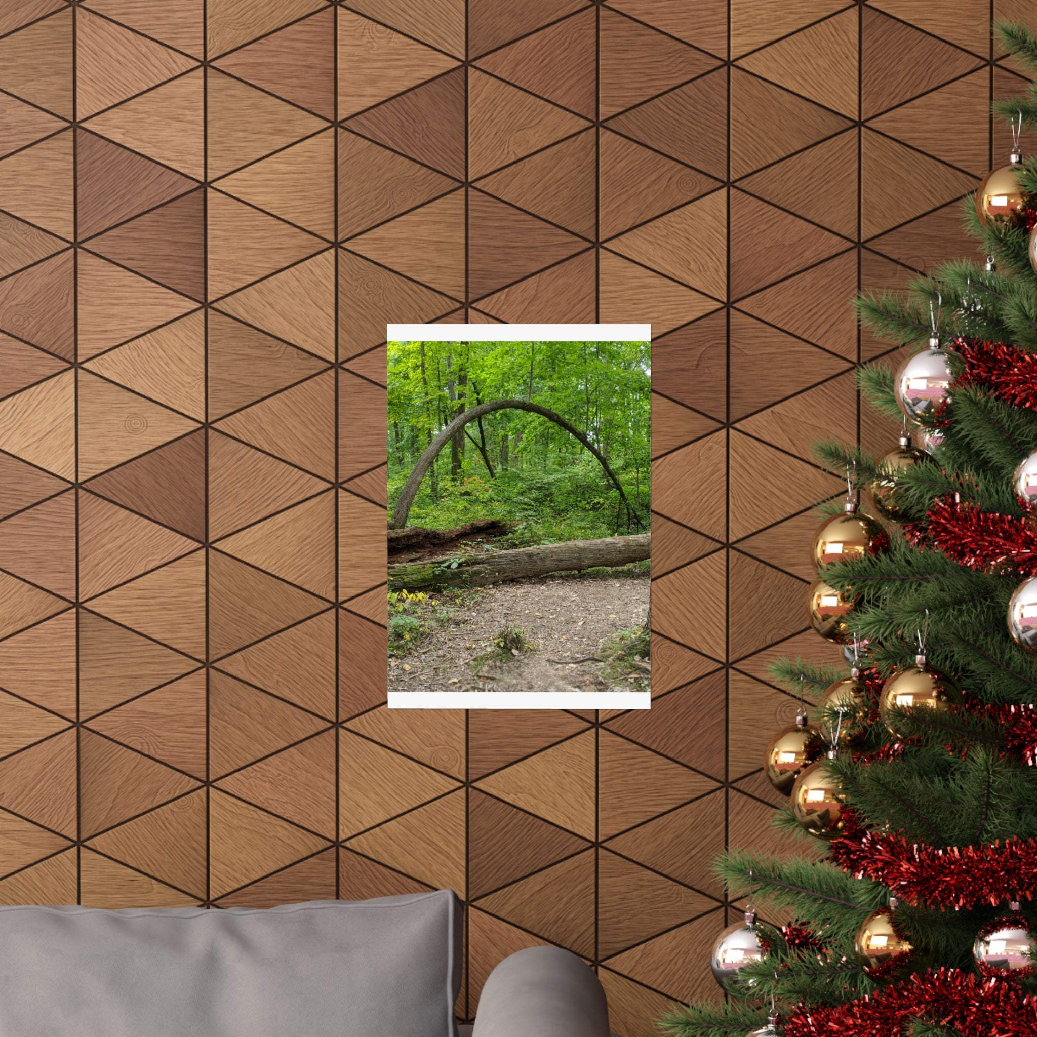 Forest Trail Matte Poster — Green Woodland Nature Photography