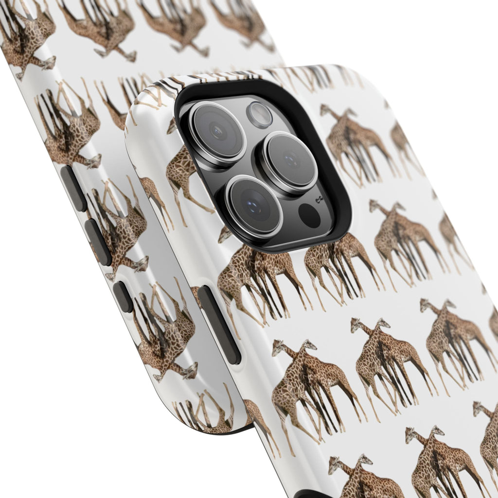 Giraffe Nature Photo Magnetic iPhone & Samsung Case — MagSafe Compatible, Dual-Layer Impact-Resistant Cover, Wildlife Gift