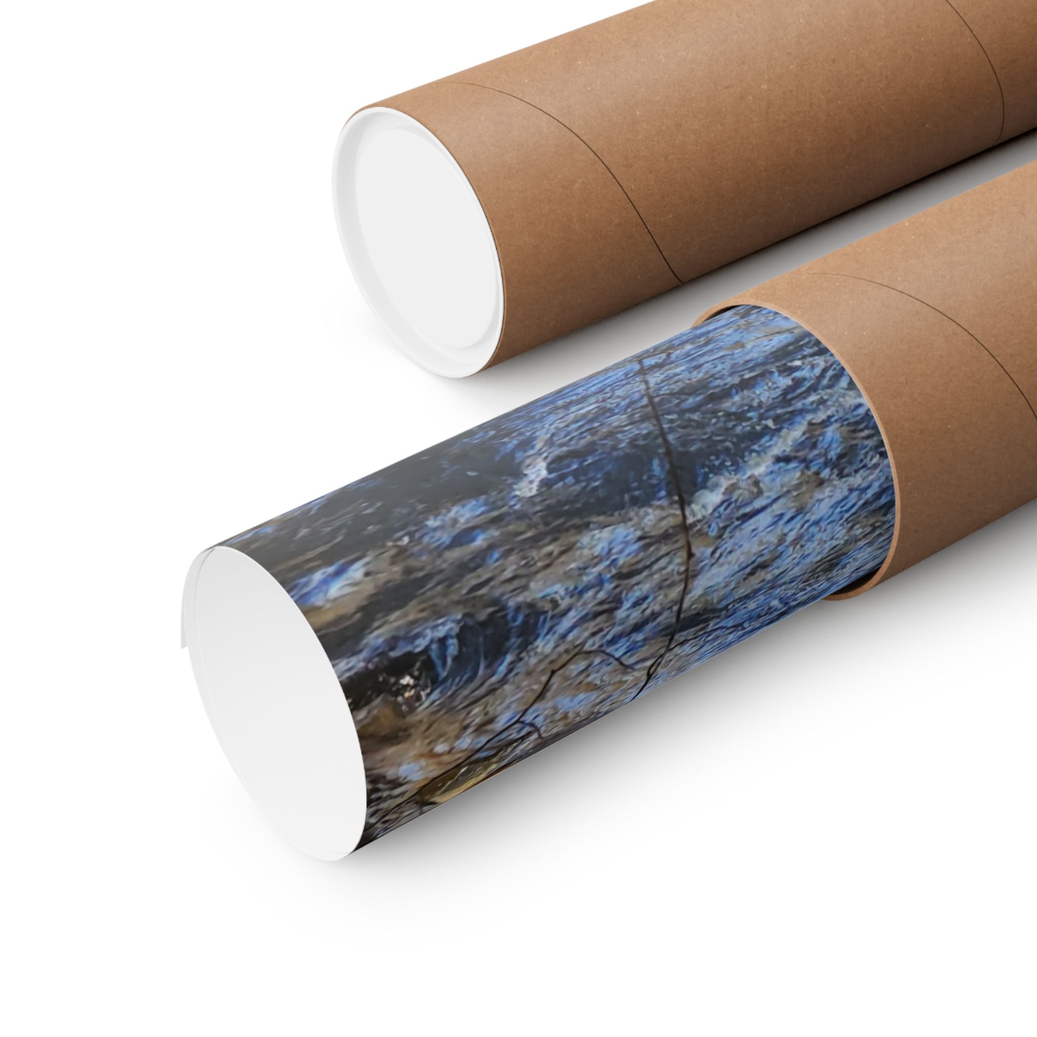 River Stream Nature Poster — Matte Vertical Wall Art for Home & Cabin Décor