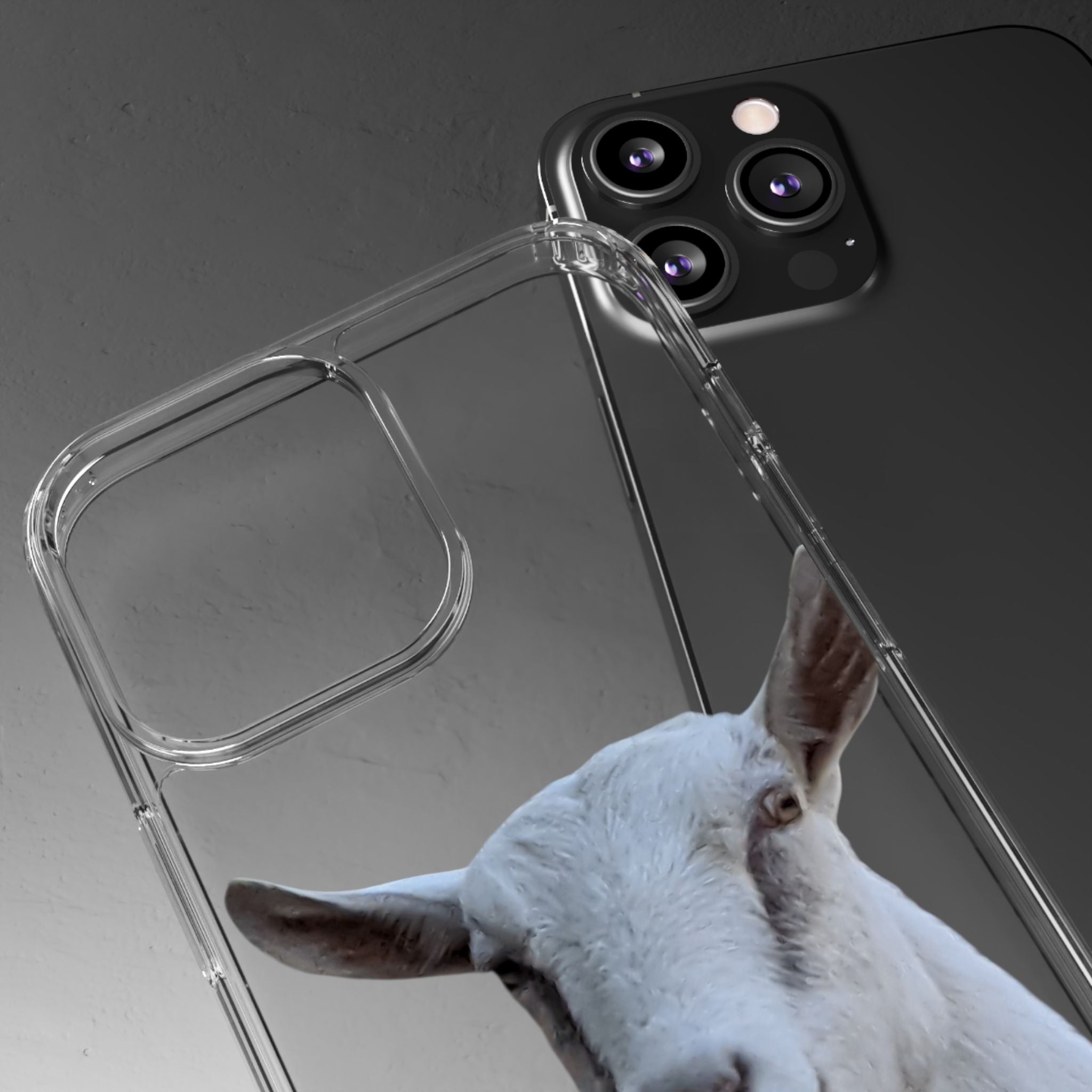 Goat Portrait Clear Phone Case