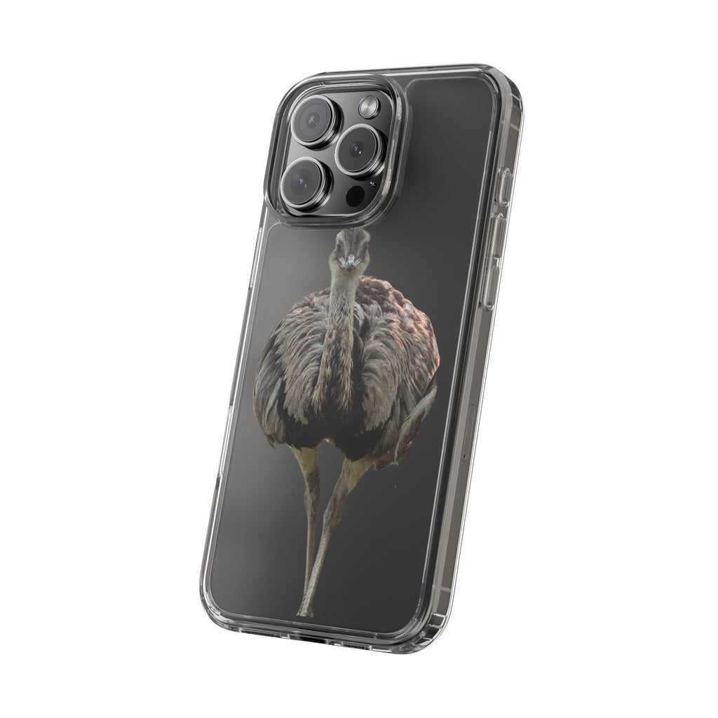 Clear Phone Case — Cute Emu Bird Design