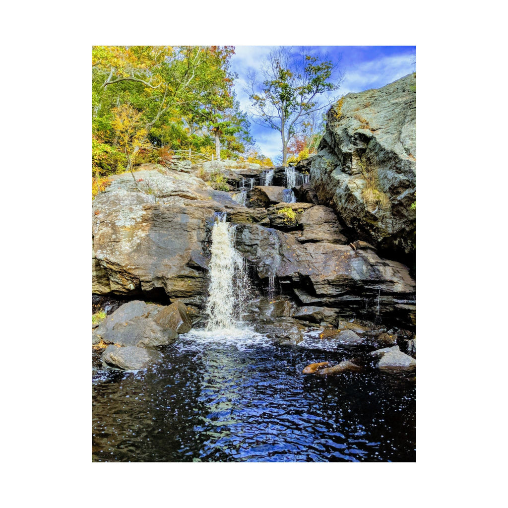 Waterfall Nature Poster — Vertical Matte Landscape Print