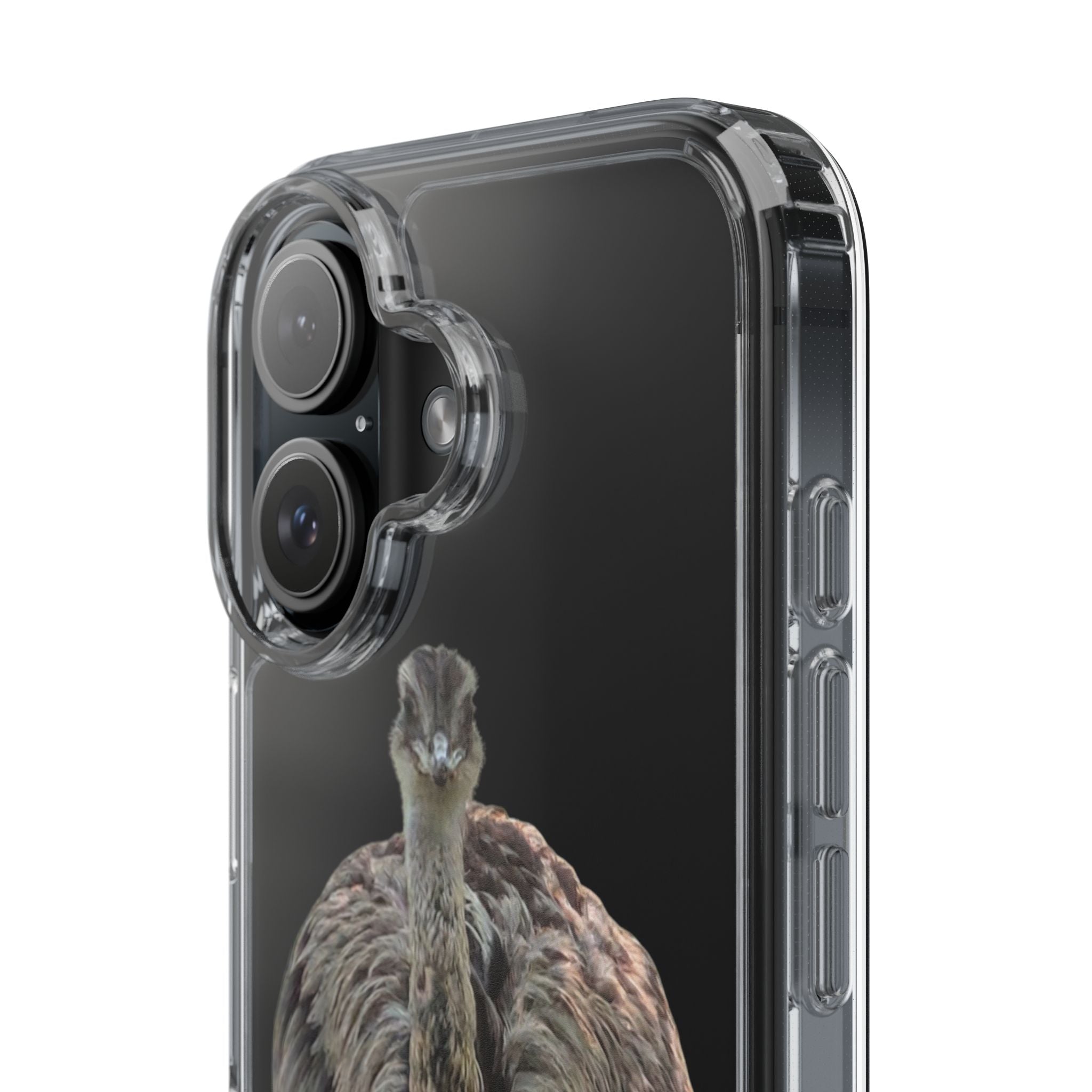 Clear Phone Case — Cute Emu Bird Design